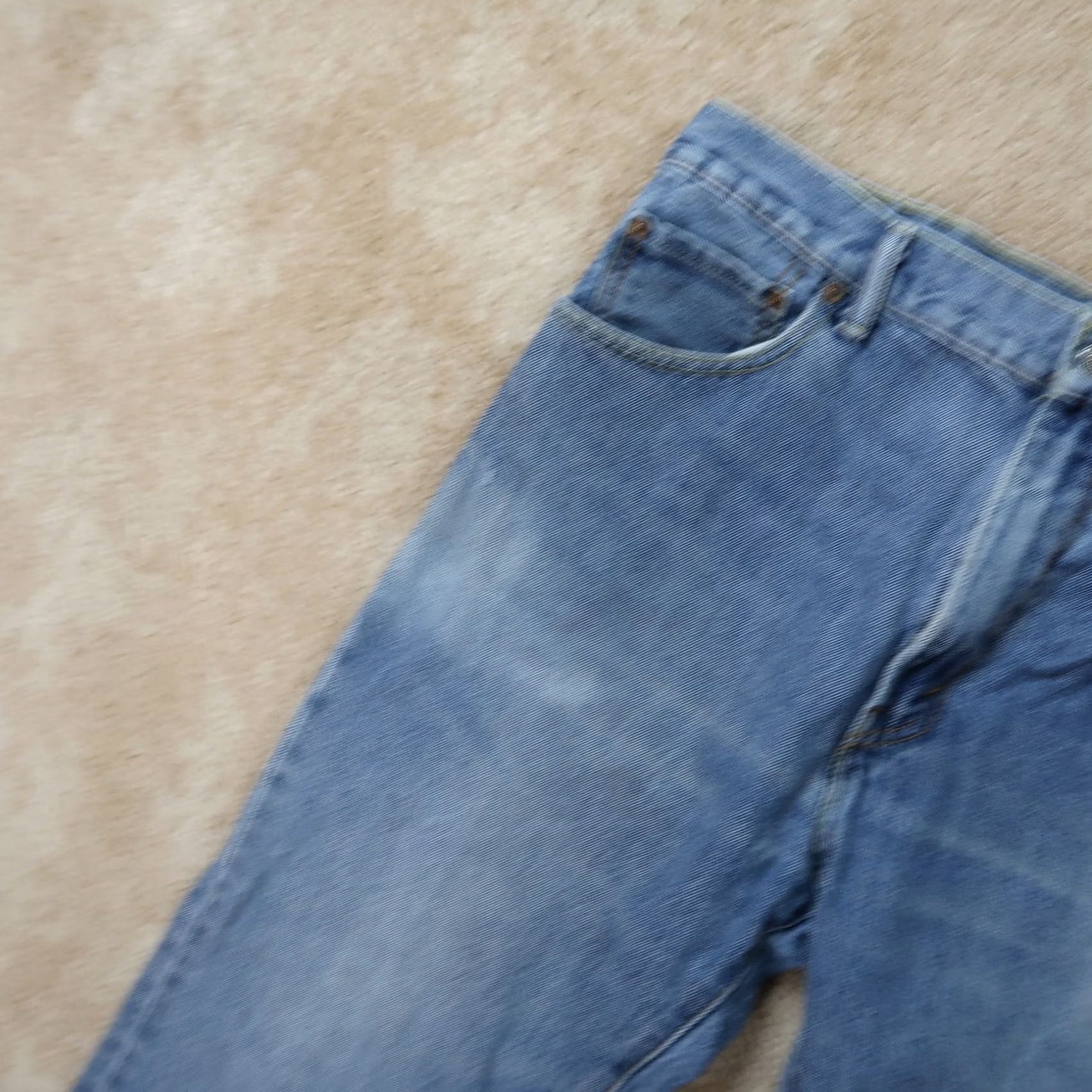 Levi's Levi's 517 Boot Cut Jeans Men's 36x30 Blue Denim Cowboy Western Distressed 5-Pocket Regular Rise Low Inches Jeans Mens Blue 517 Boot Cut Size US 36 / EU 52 - 3 Thumbnail