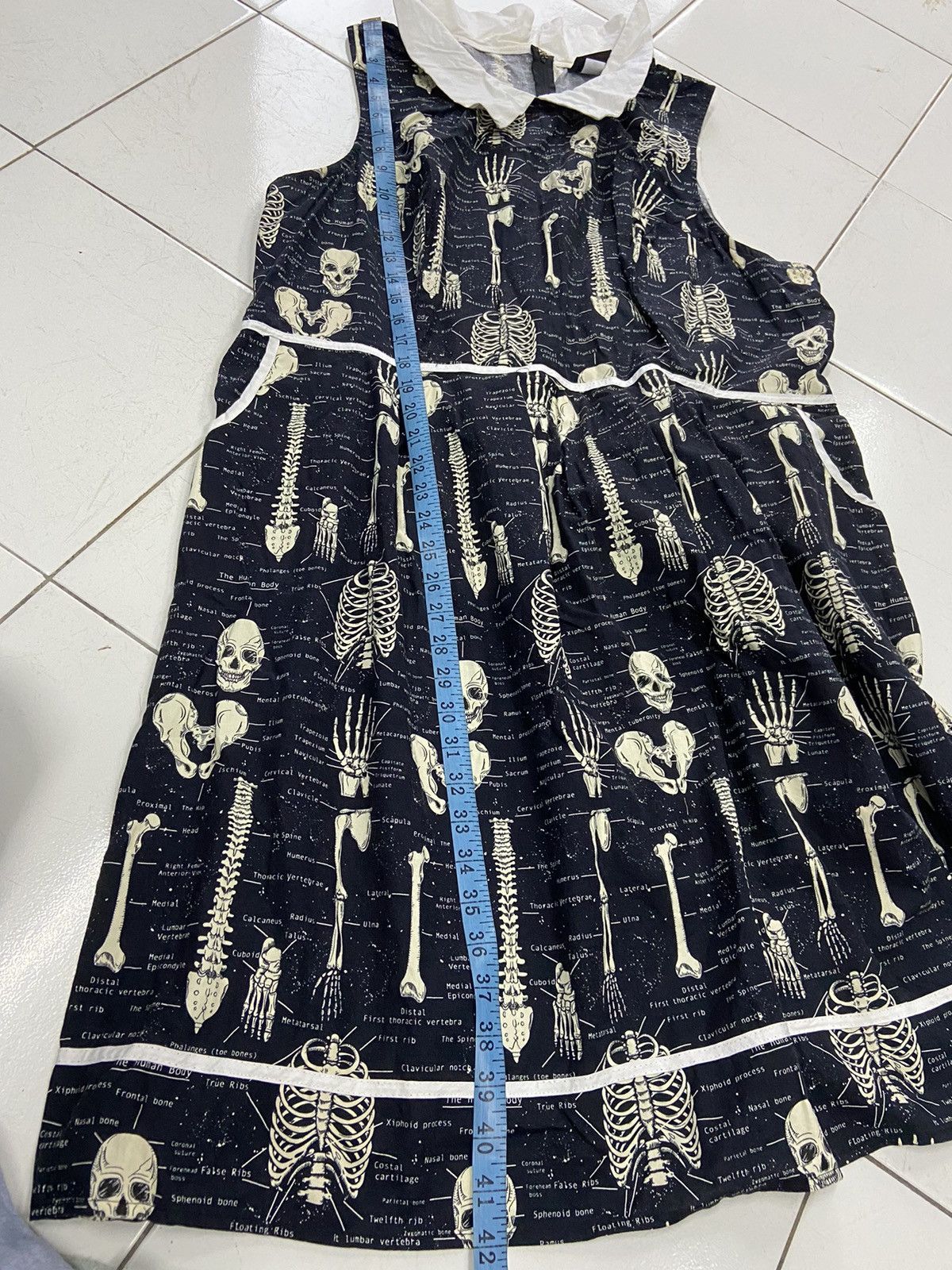 Bones FOLTER SKELETON BONES MIDI DRESS WITH POCKET Size 4XL / US 24-26 - 12 Thumbnail