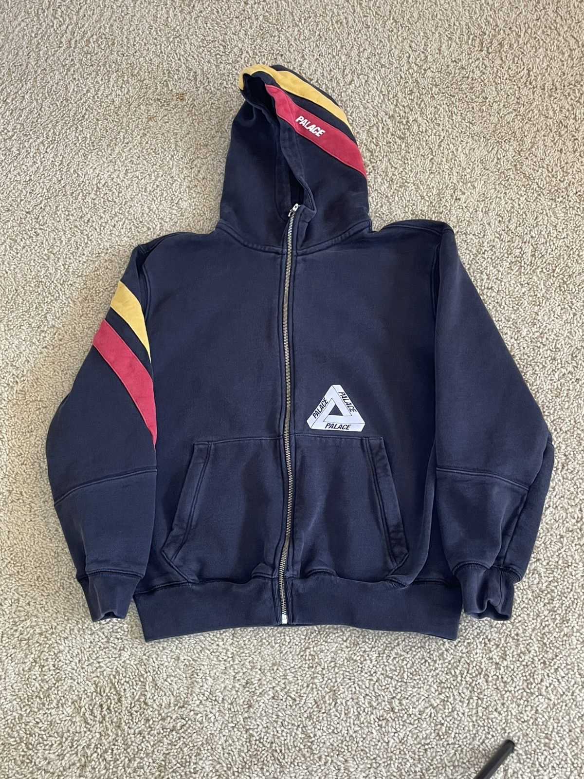 Palace Palace x Neighborhood Skull Zip Up Charcoal Grey | Grailed
