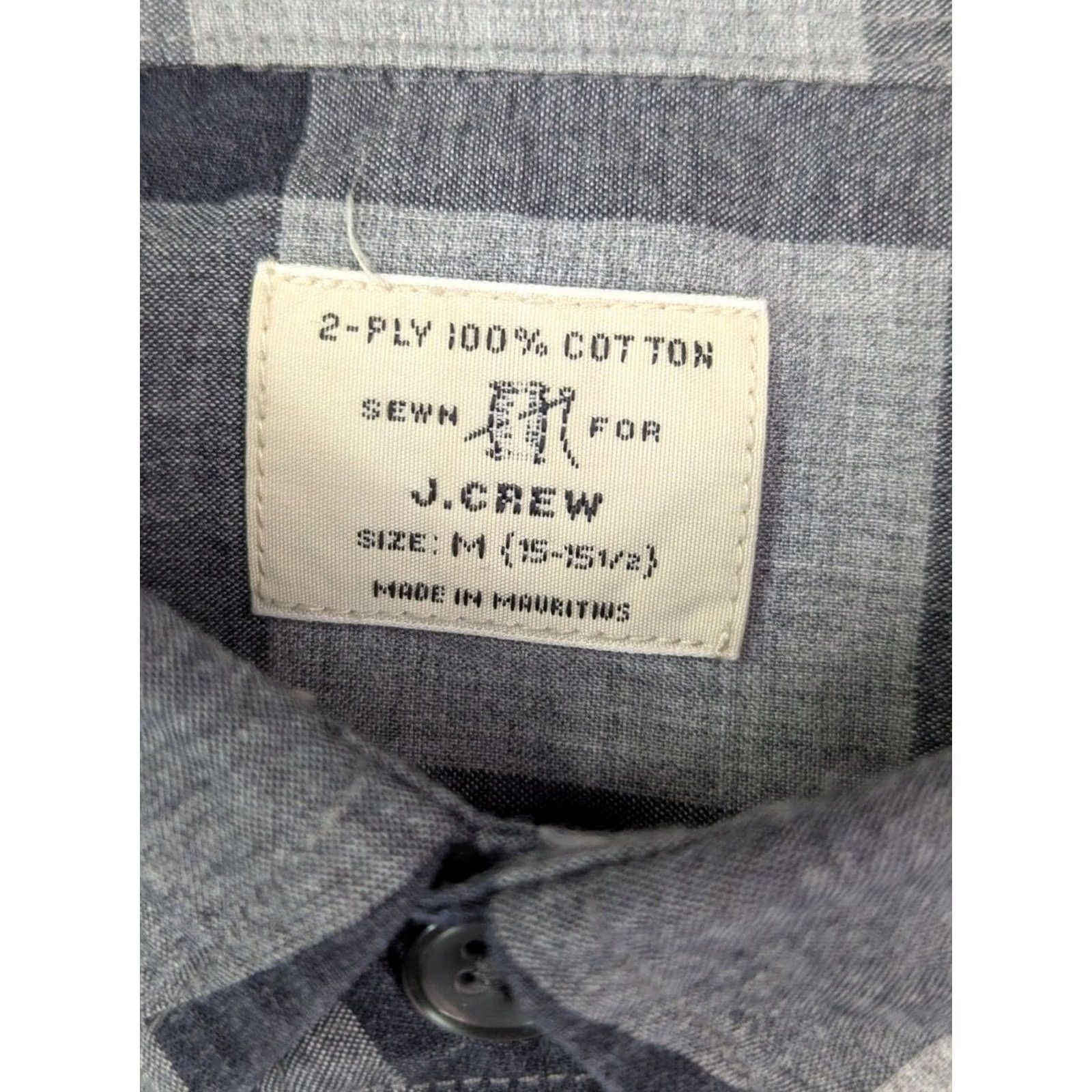 J.Crew J.CREW Button-Up Shirt Men M Gray Window Pane Check 2-Ply Cotton EUC Long Sleeve Collared Shirt Size US M / EU 48-50 / 2 - 3 Thumbnail