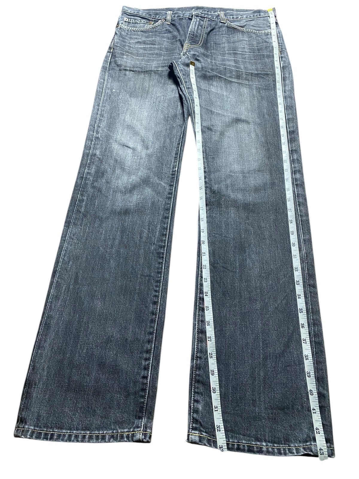 Japanese Brand Vintage Uniqlo Black Denim Distressed Loose Jeans Size US 34 / EU 50 - 13 Thumbnail