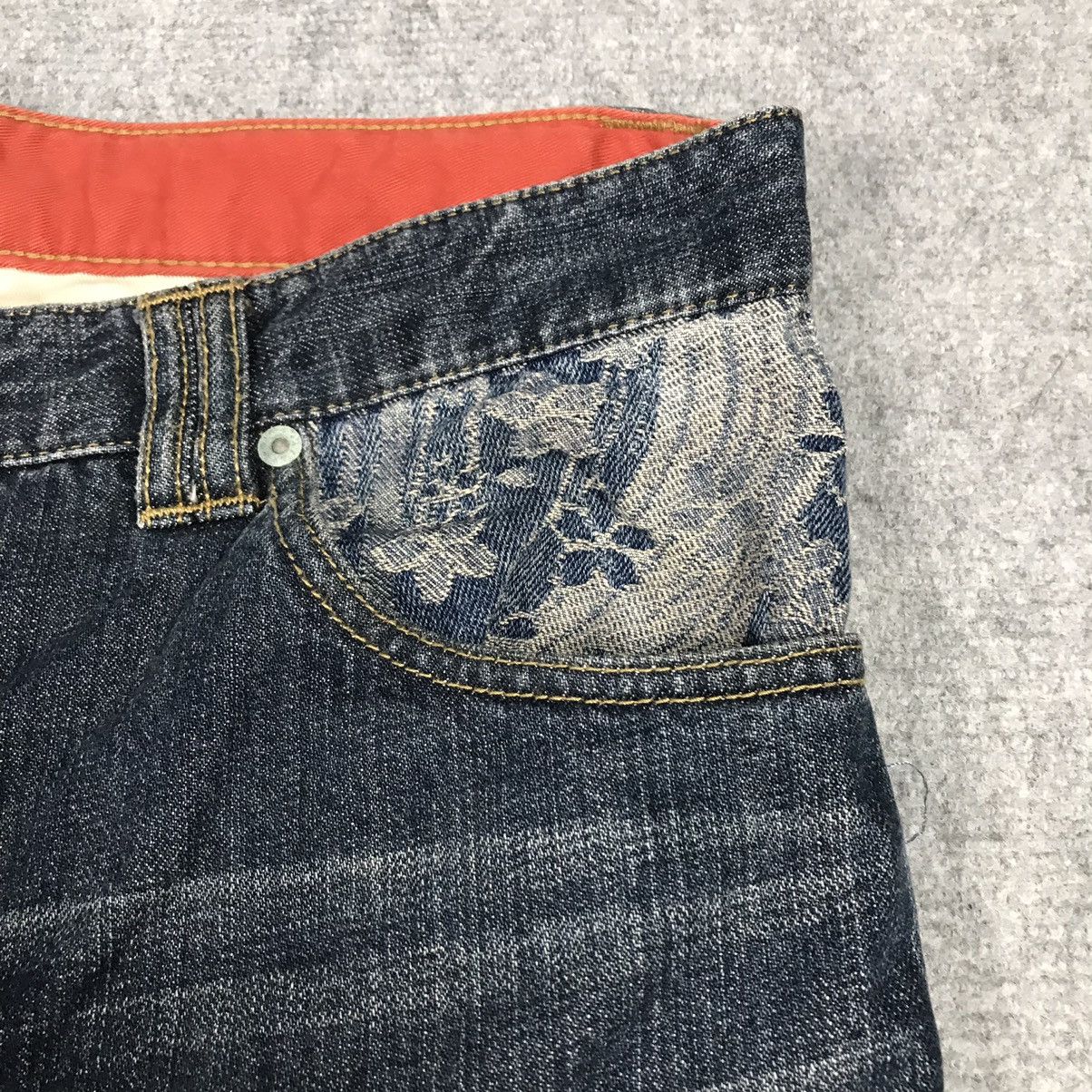 JAPANESE DENIM STYLE EMBROIDERY ART BAGGY PANTS