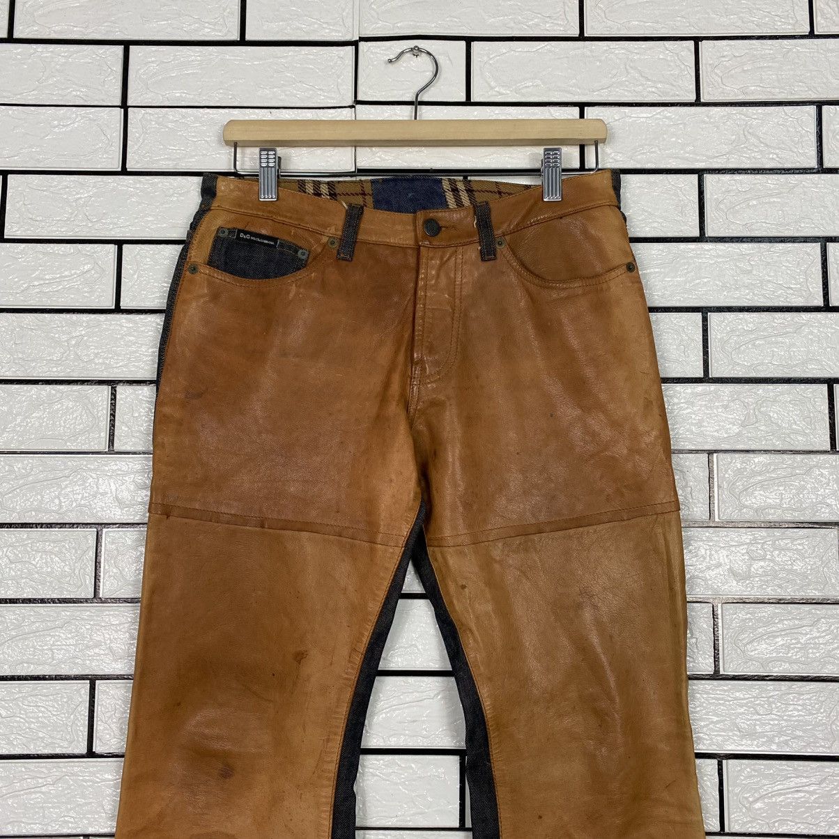 Dolce & Gabbana 🔥VINTAGE LEATHER & DENIM DOLCE GABBANA Size 28" / US 6 / IT 42 - 4 Thumbnail
