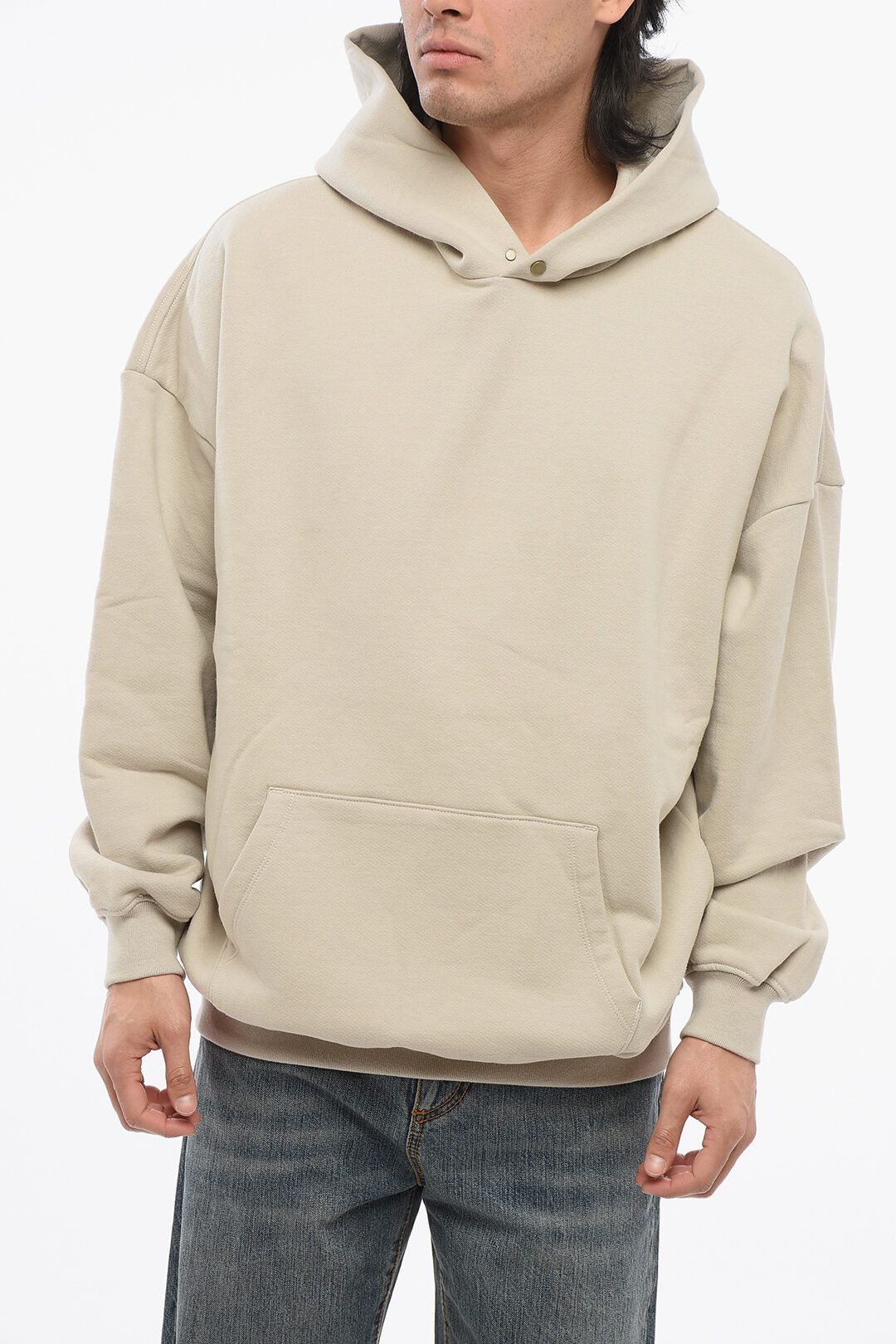Fear of God og1mm0825 Flocked Logo Eternal Hoodie in Beige Size US L / EU 52-54 / 3 - 1 Thumbnail