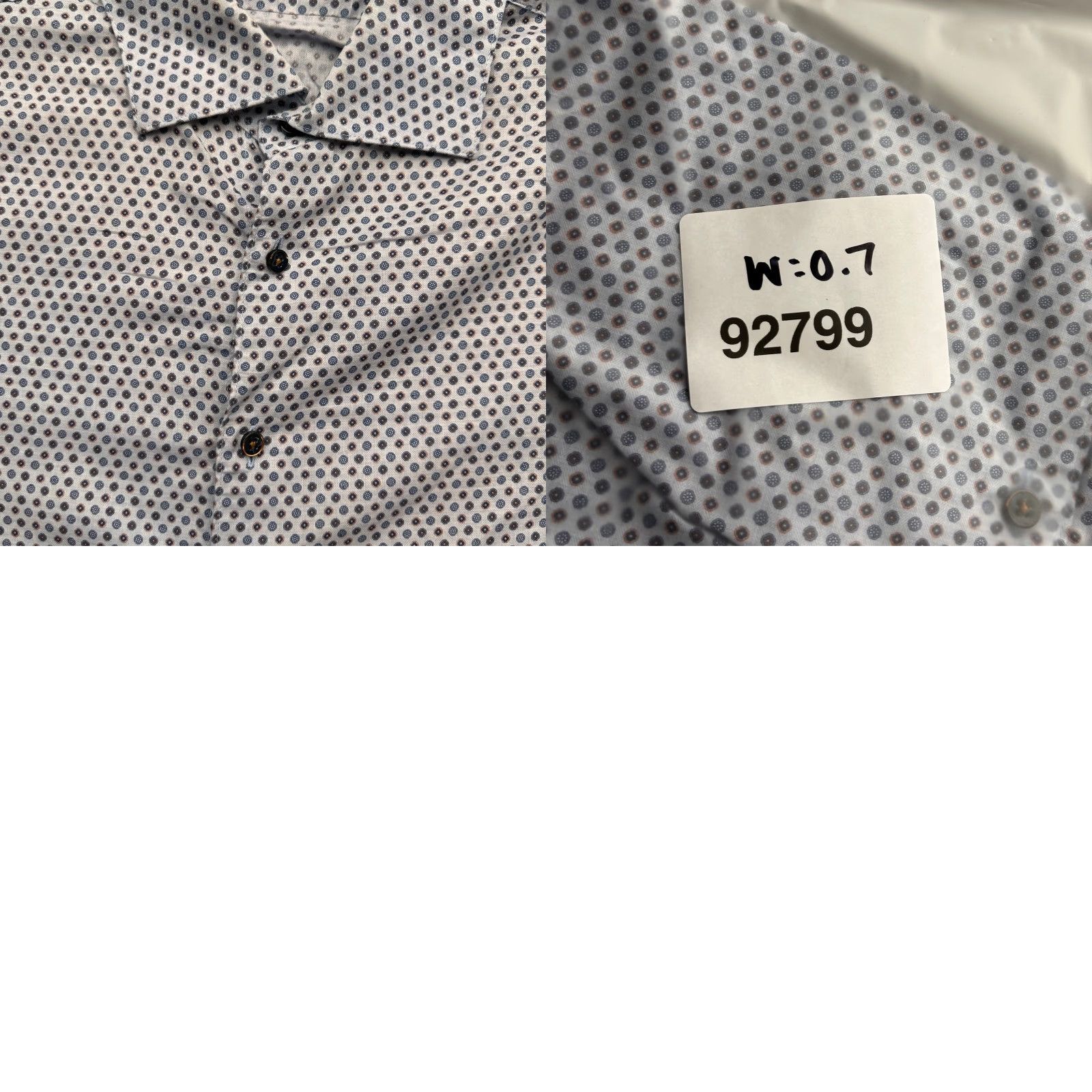 Vintage Stenströms Fitted Body Cotton Long Sleeve Button Up Dress Shirt Mens XL 17.5 44 Gray Floral Shirts Mens XL Size 46R - 8 Thumbnail