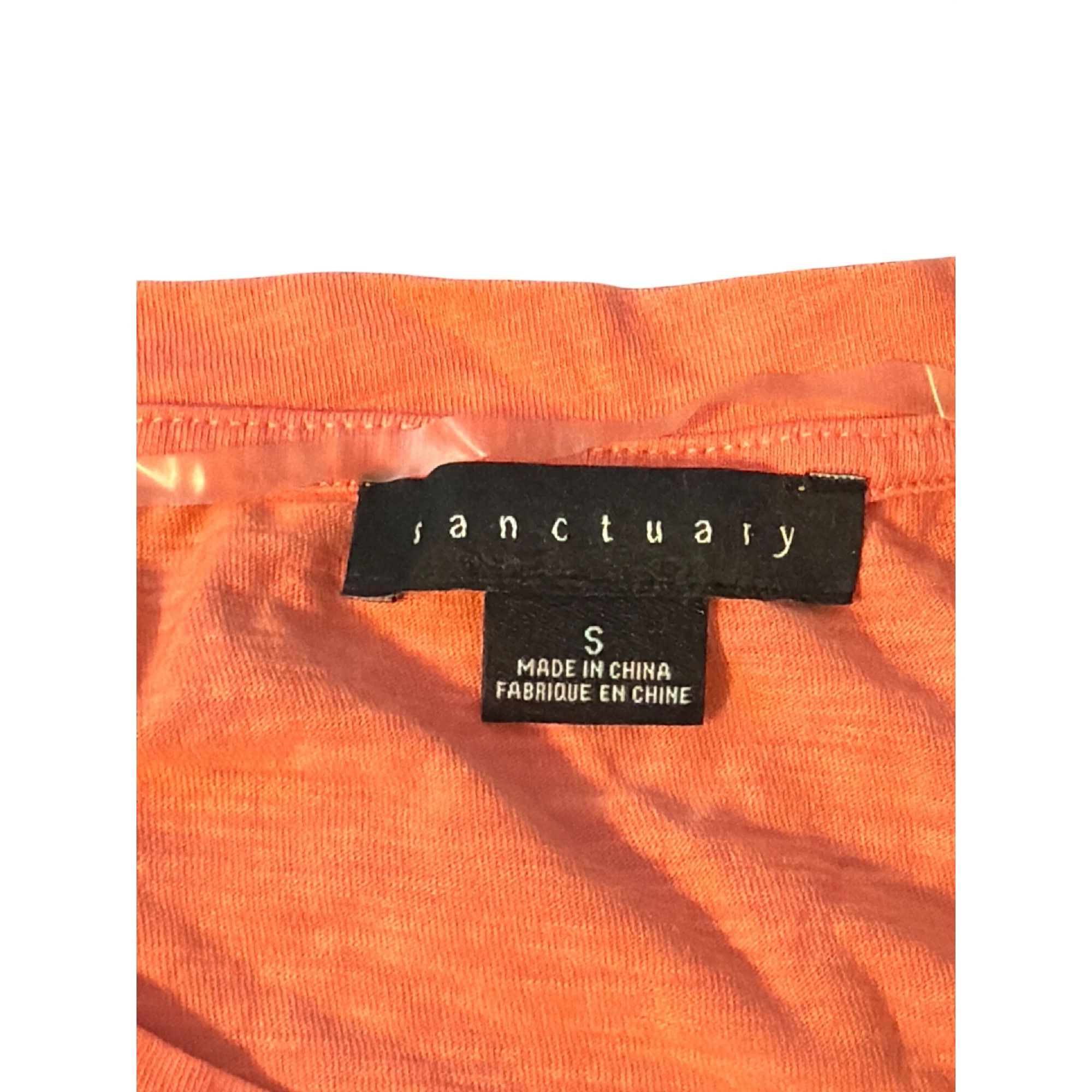 Sanctuary 2 Sanctuary Short Sleeve T Shirts Front Tie Coral Peach Tie Size S / US 4 / IT 40 - 3 Thumbnail