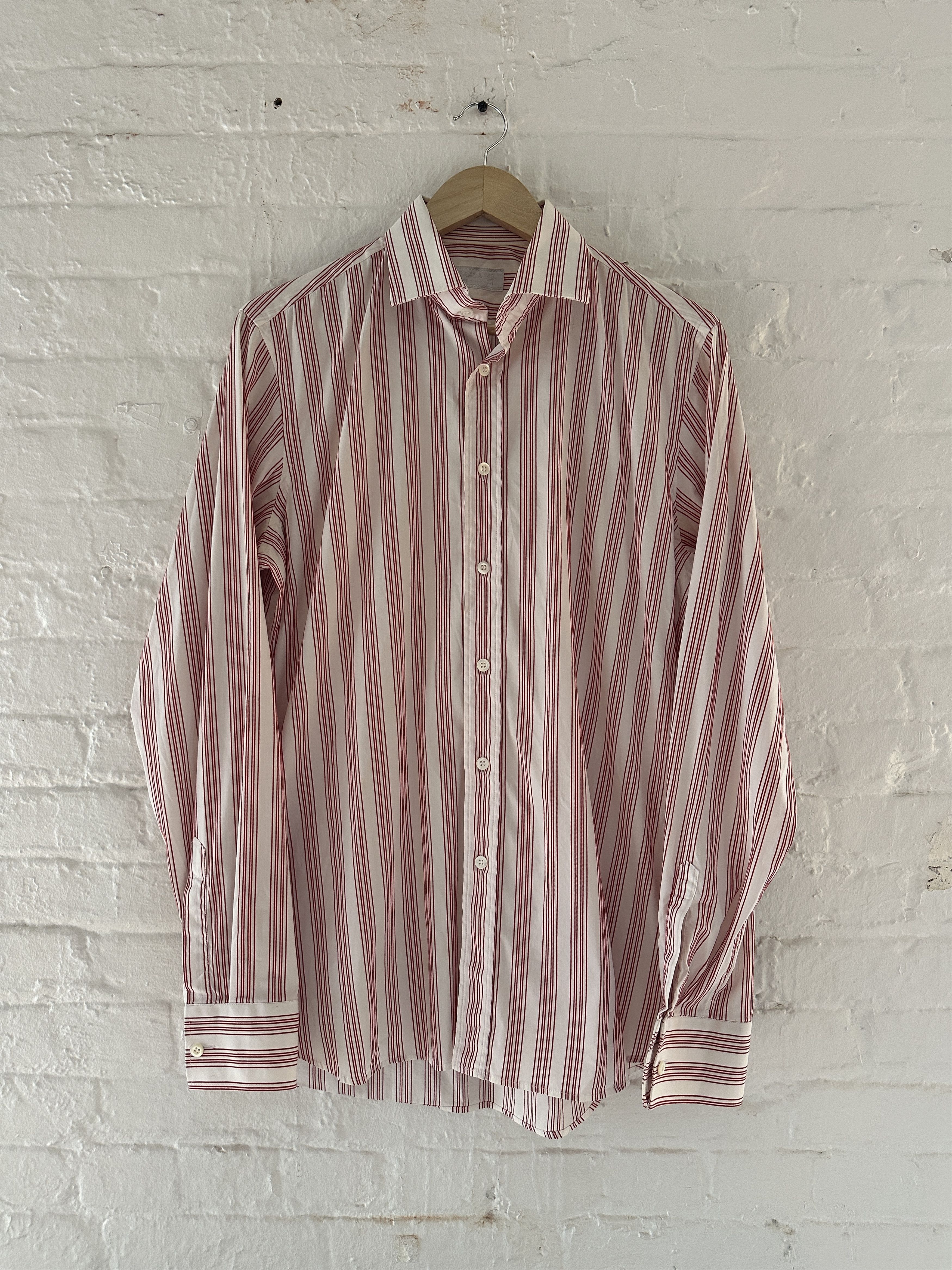 Prada Vintage 2000s Prada Striped Button Up Shirt Size US M / EU 48-50 / 2 - 1 Thumbnail