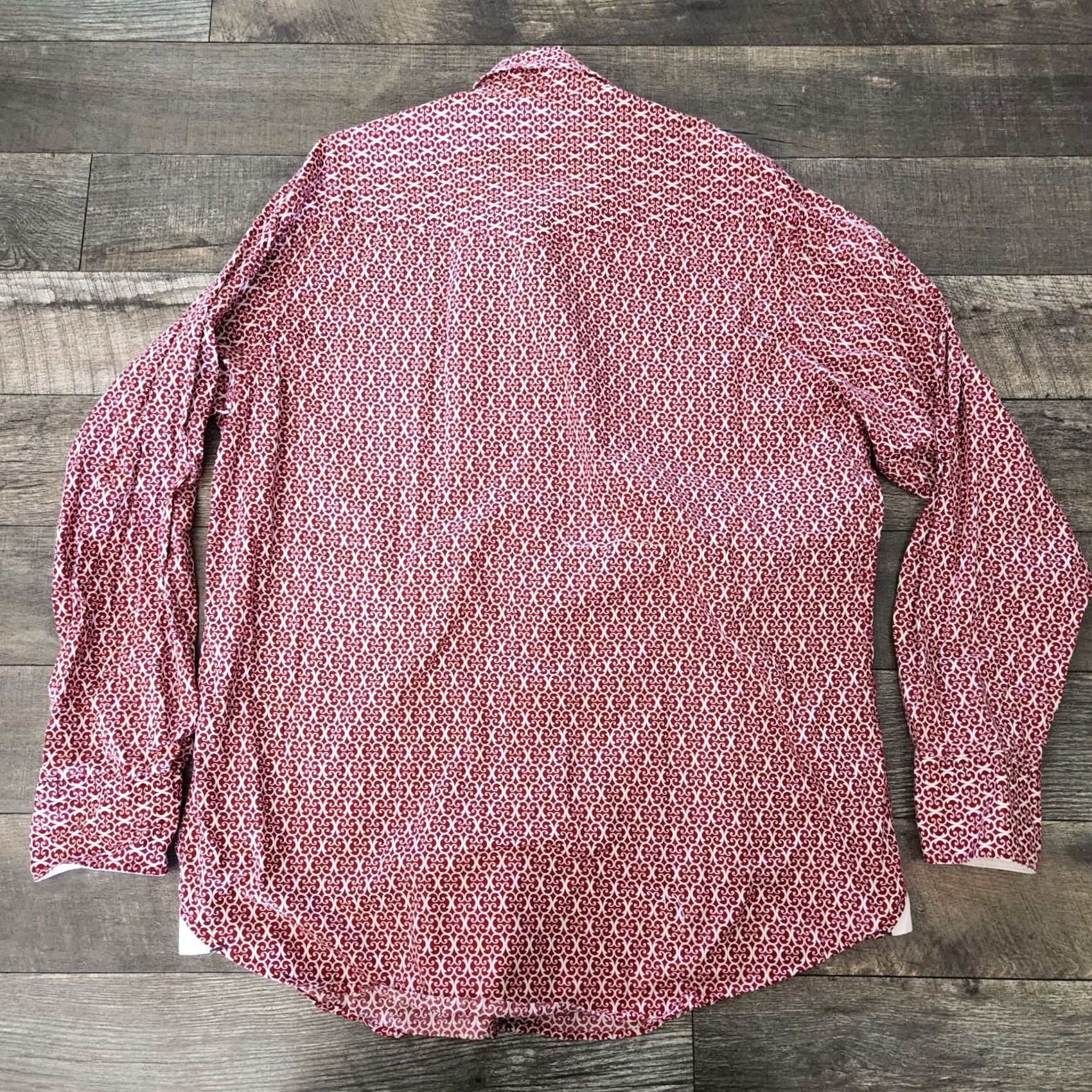Roper Roper The West Pearl Snap Western Shirt AOP Mens 2XL Red Paisley Cowboy Shirt Size US XXL / EU 58 / 5 - 6 Thumbnail