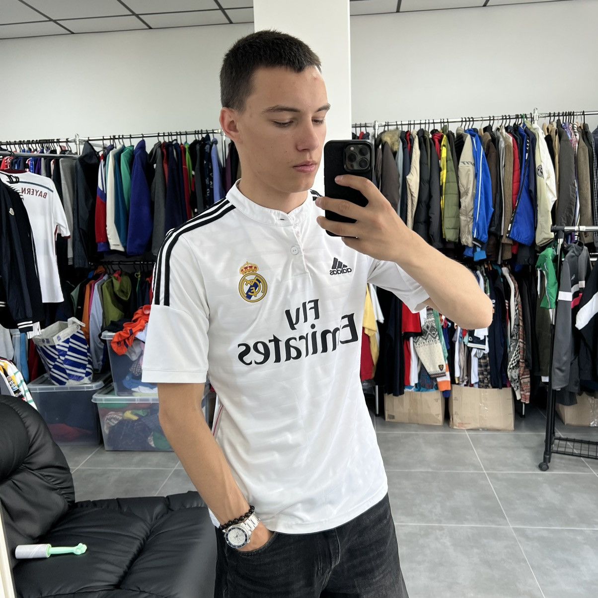 Adidas Adidas Real Madrid CF 2014/2015 Home Soccer Jersey Shirt Size US S / EU 44-46 / 1 - 2 Thumbnail