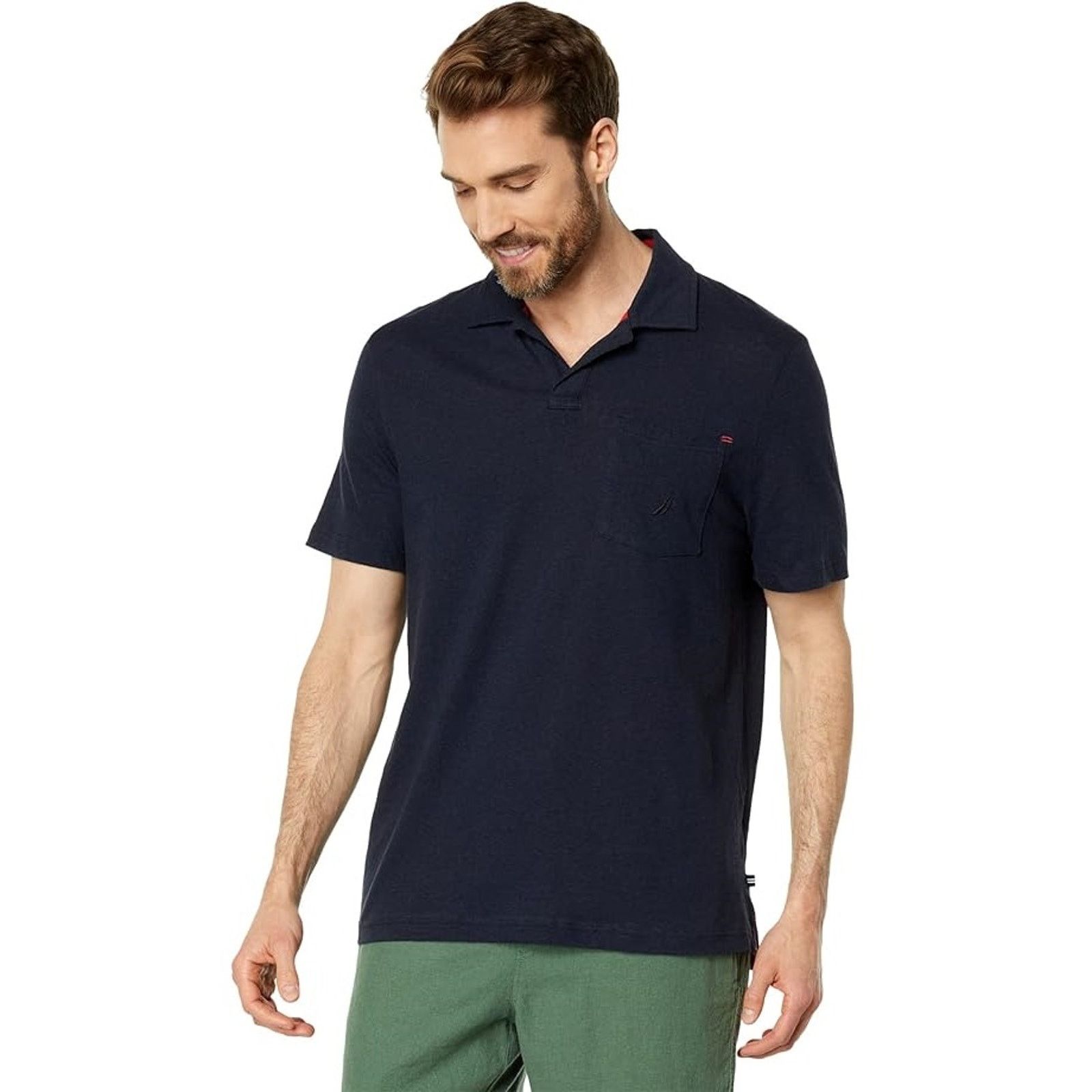 Nautica Nautica Men's Dark Navy Classic Fit Polo T-shirt Size M Size US M / EU 48-50 / 2 - 1 Thumbnail