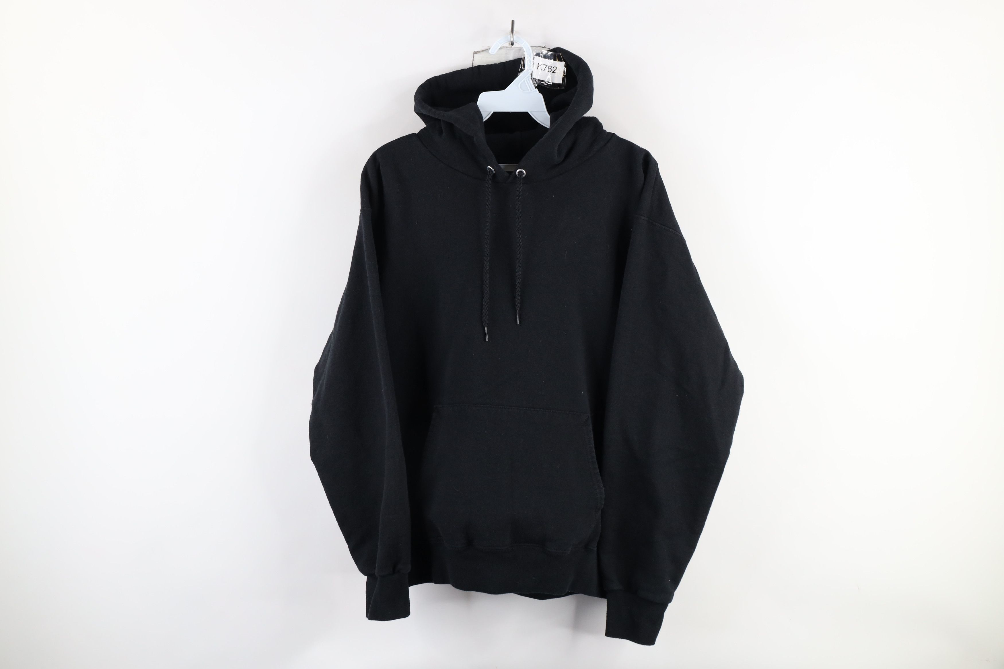 Vintage Vintage 90s Streetwear Heavyweight Hoodie Sweatshirt Black Size US S / EU 44-46 / 1 - 1 Thumbnail