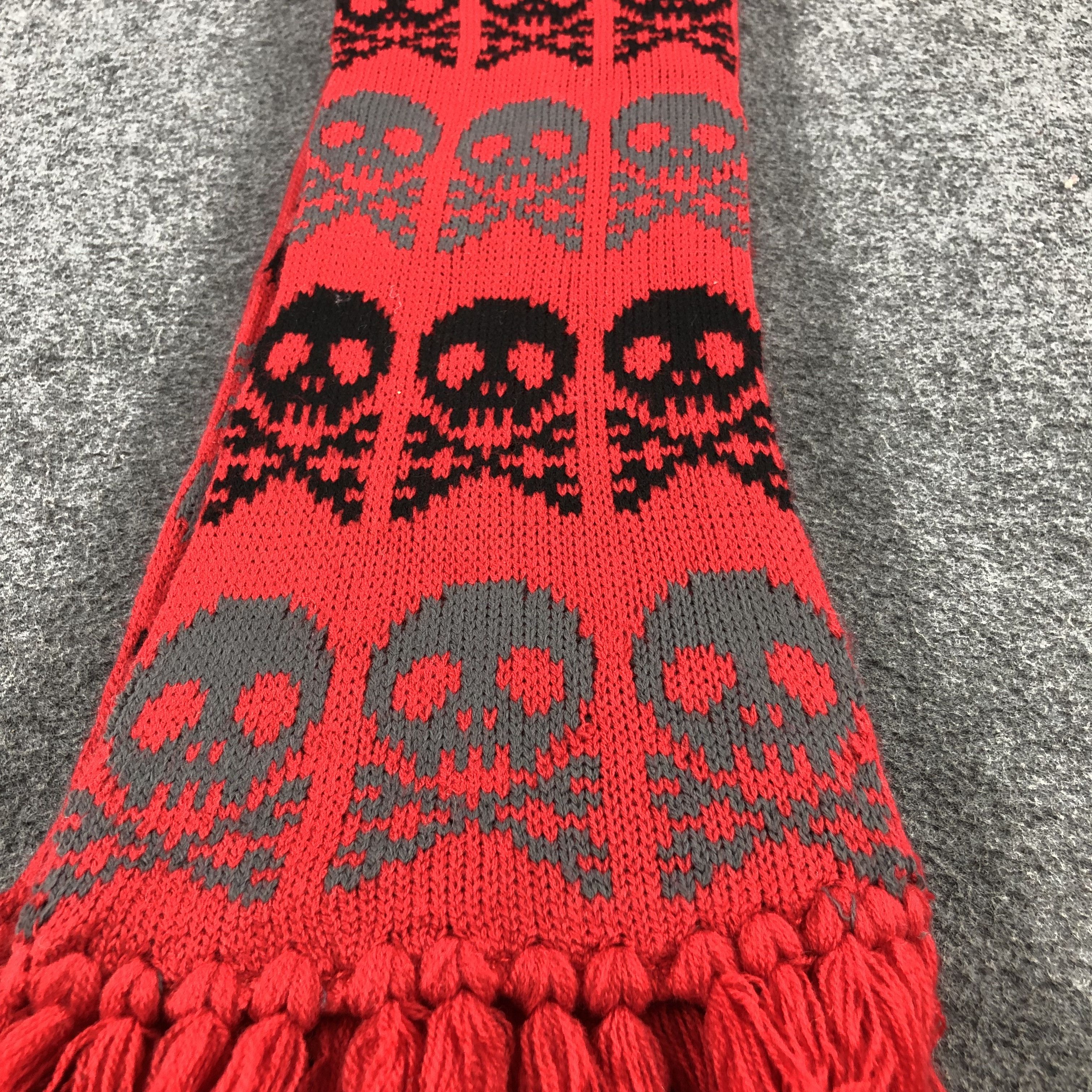 Seditionaries Jolly Roger Skulls and Bones Wool Scarf Muffler V731 Size ONE SIZE - 4 Thumbnail