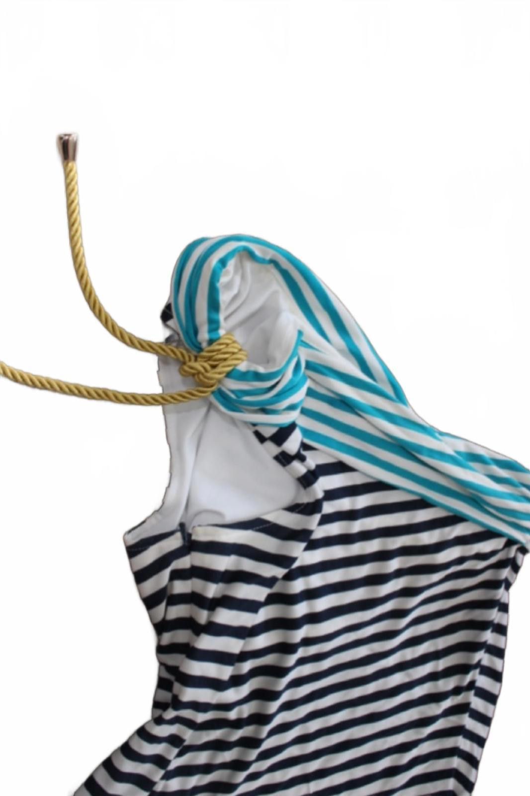 Other ETCETERA Striped One-Shoulder Dress with Rope Detail Small Size S / US 4 / IT 40 - 6 Thumbnail