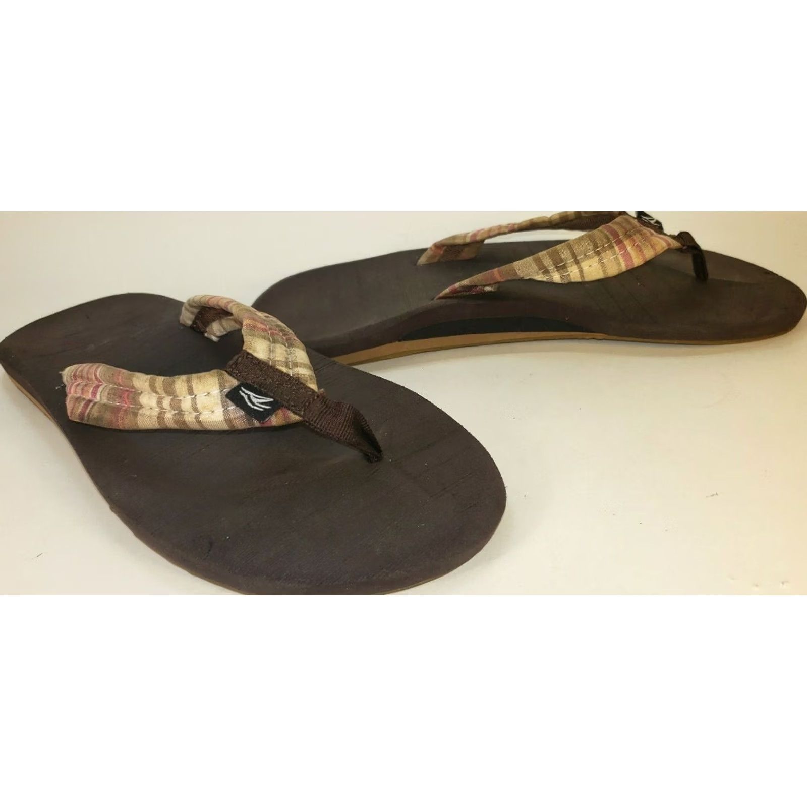 Sperry Sperry Top-Sider Women's Thong Sandals Flip Flops Size 7.5M Multicolor Plaid Pattern Sandal Size M / US 6-8 / IT 42-44 - 4 Thumbnail