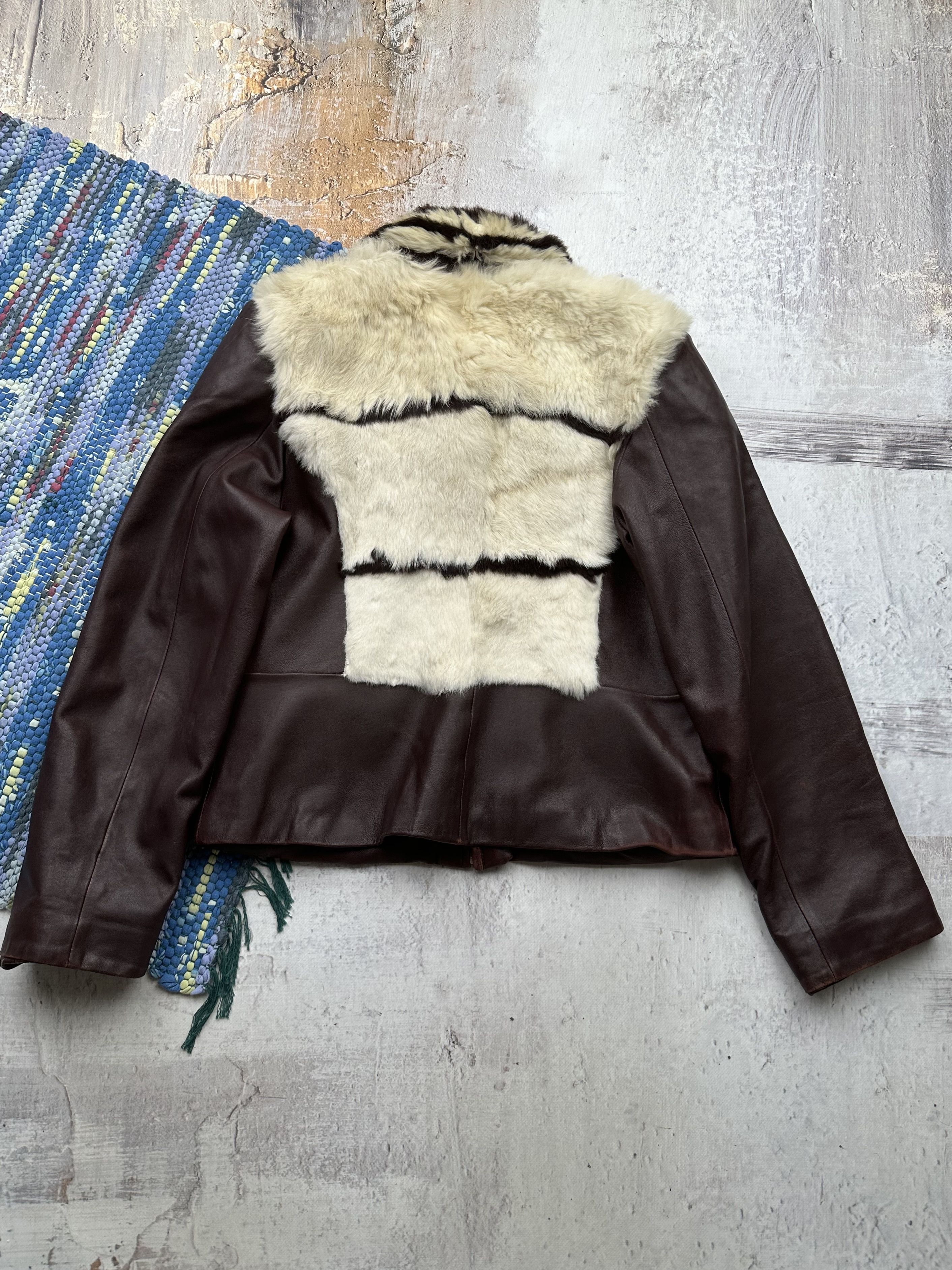 Vintage Vintage Leather/Real Fur Jacket A109D15(471) Size M / US 6-8 / IT 42-44 - 7 Thumbnail