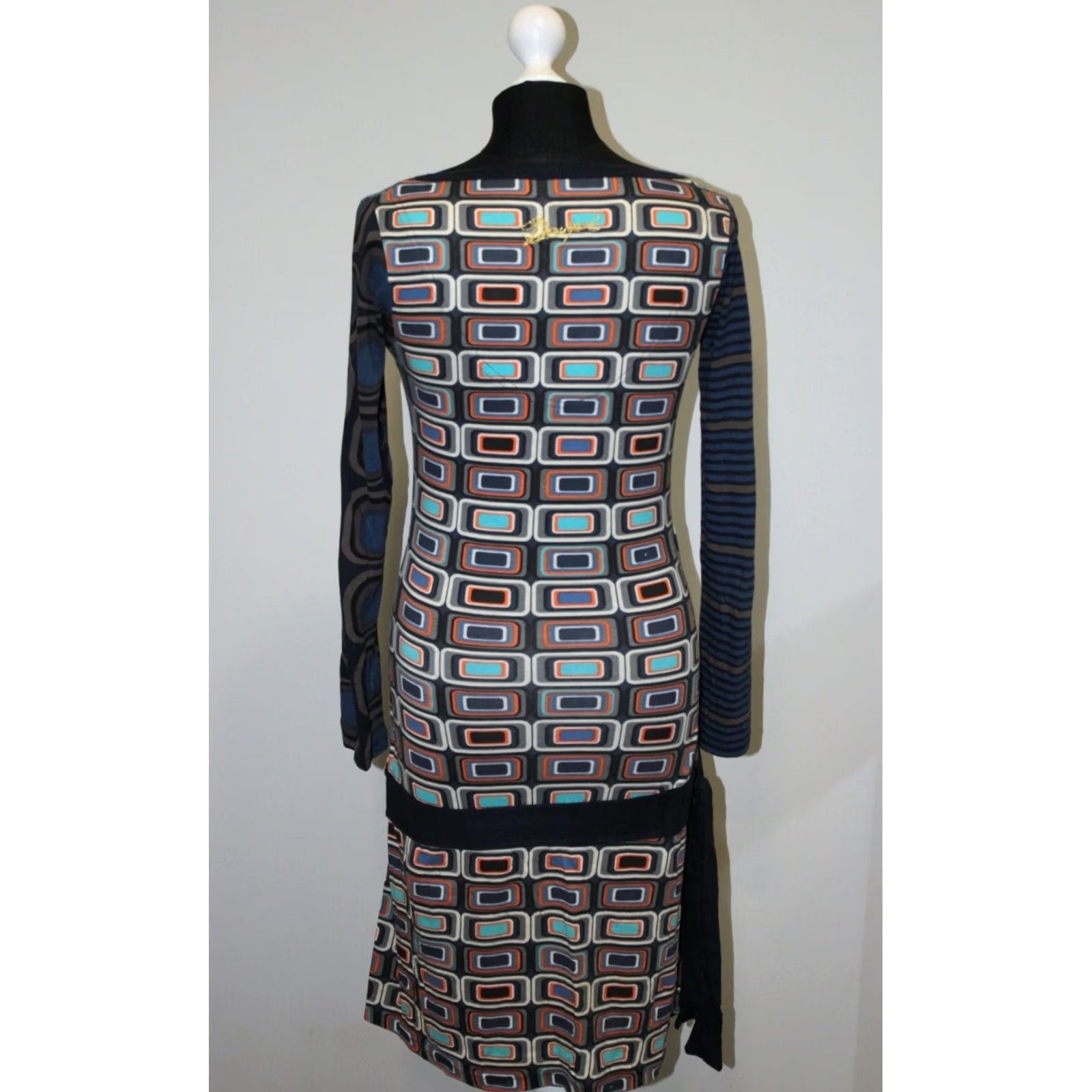 Desigual Desigual womens Multicoloured A-Line Dress Size S Size S / US 4 / IT 40 - 4 Thumbnail