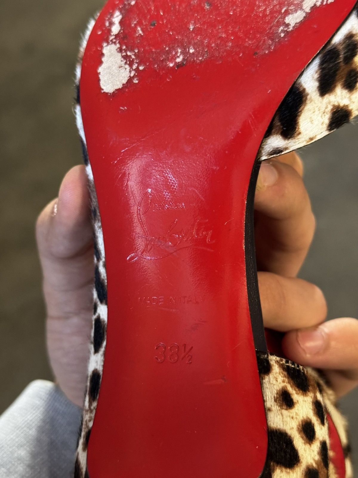Christian Louboutin Christian Louboutin Leopard Pony Hair Heels Size US 7.5 / IT 37.5 - 6 Thumbnail
