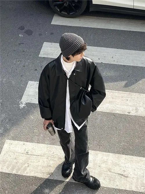 VIBE Black PU Leather Jacket Size US L / EU 52-54 / 3 - 8 Thumbnail