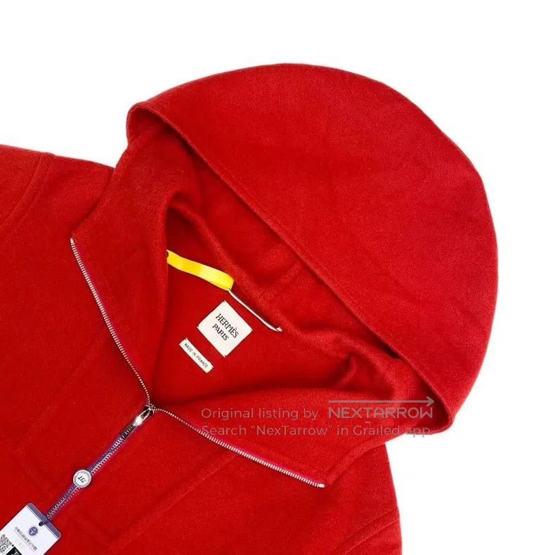 Hermes Hermes Cashmere Red Hooded Cloak Coat Jacket Size XS / US 0-2 / IT 36-38 - 3 Thumbnail