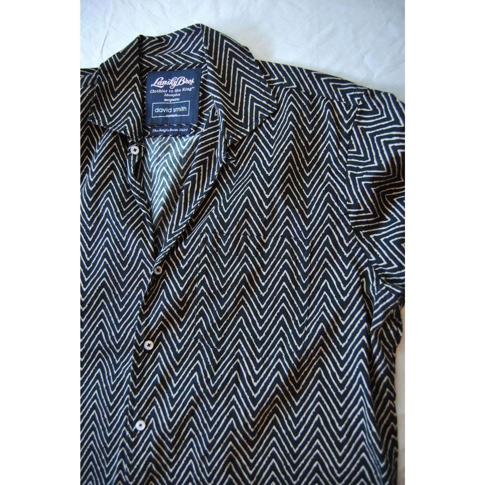 Other Lansky Bros Shirt Large Black Jungle Room Size US L / EU 52-54 / 3 - 6 Thumbnail