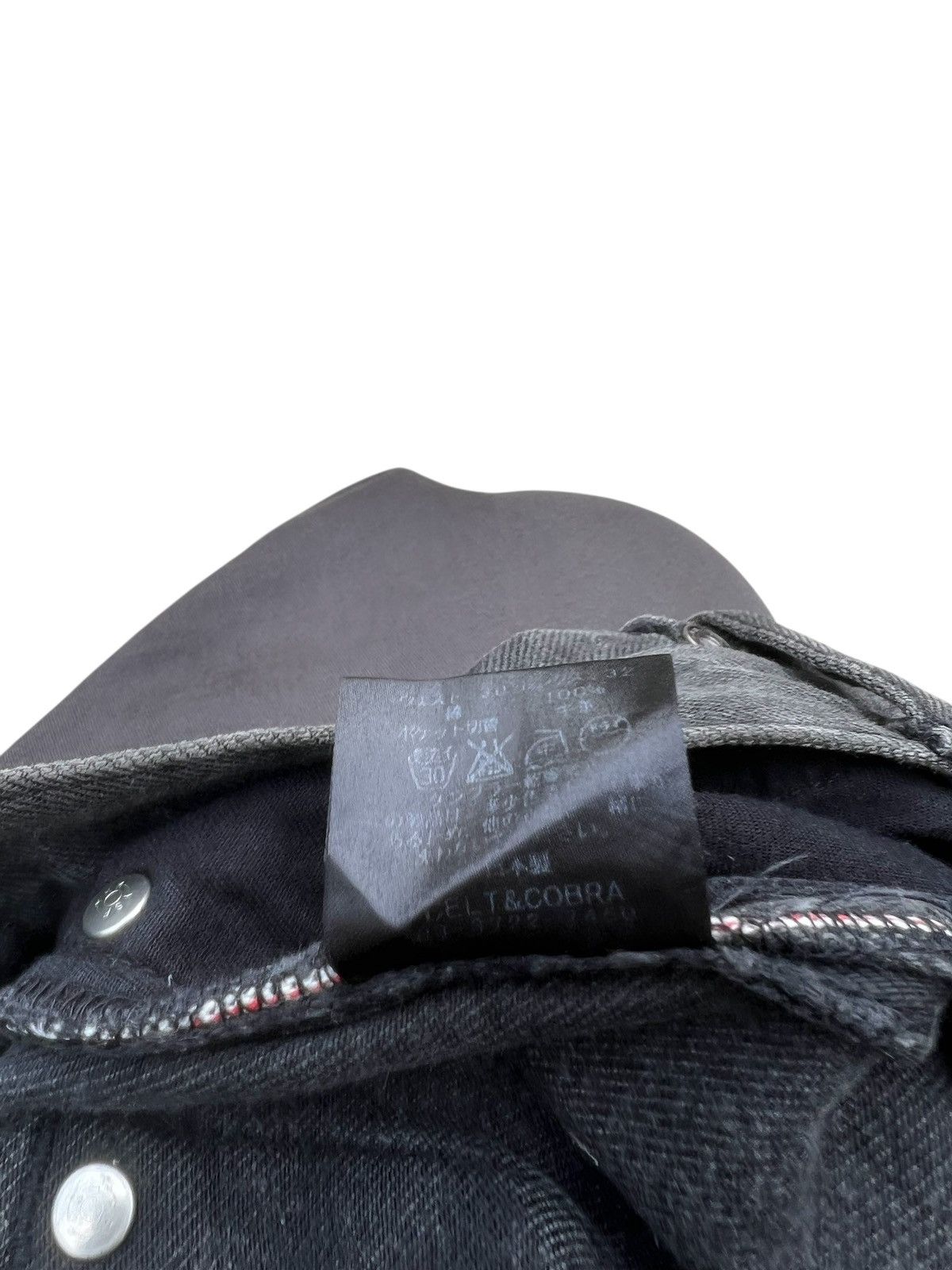 Vintage Celt&Cobra Japan Faded Mud Black Denim Selvedge Jeans Size US 29 - 23 Thumbnail