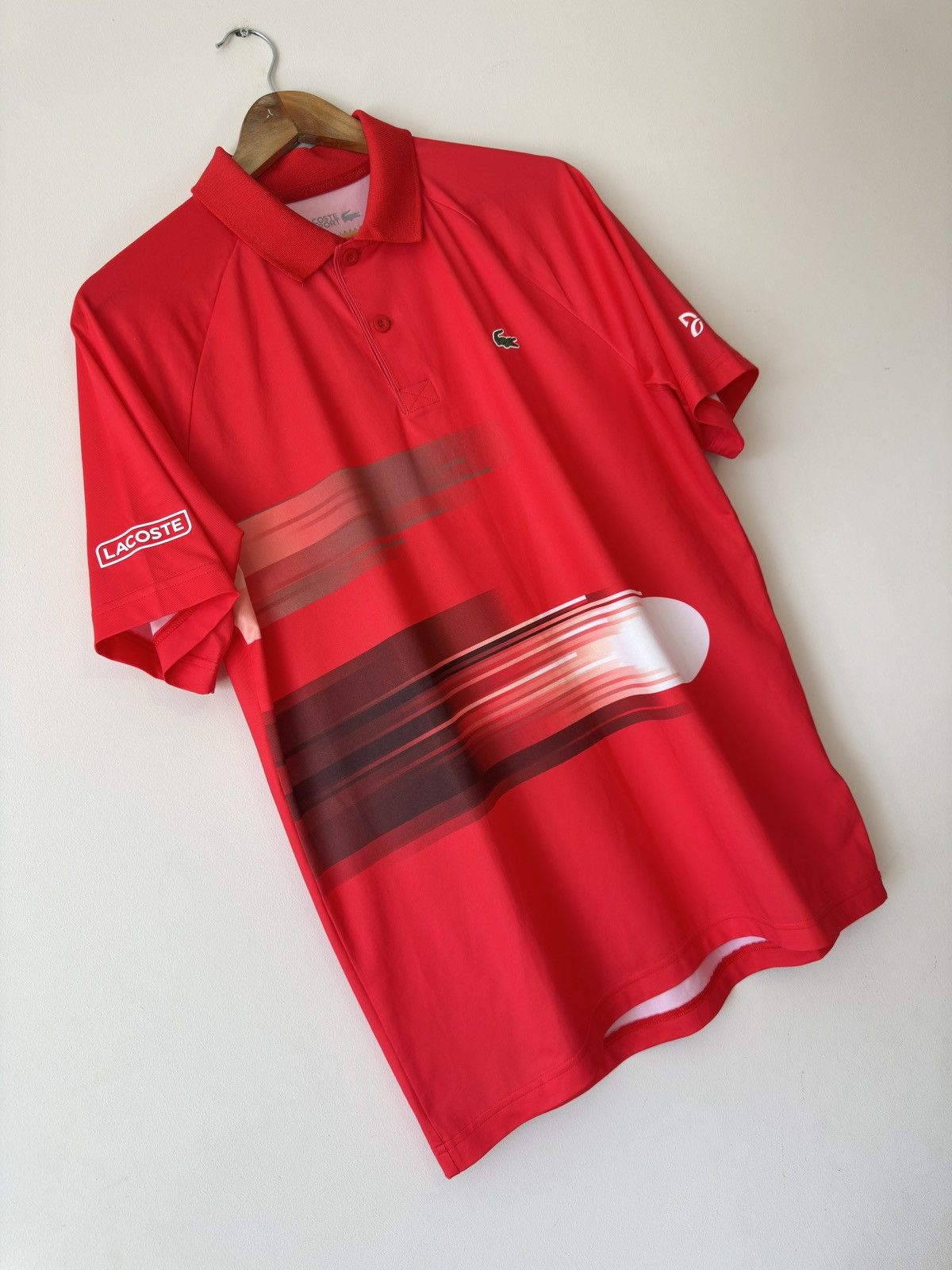 Lacoste Lacoste Sport Novak Djokovic Polo T-shirt Red Jersey Size US M / EU 48-50 / 2 - 4 Thumbnail