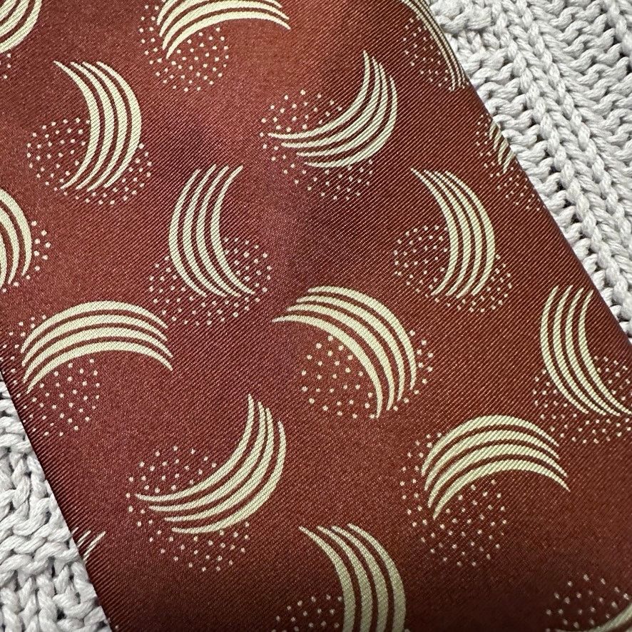 Fendi Vintage Fendi bronze brown abstract Italian silk luxury tie Size ONE SIZE - 2 Thumbnail