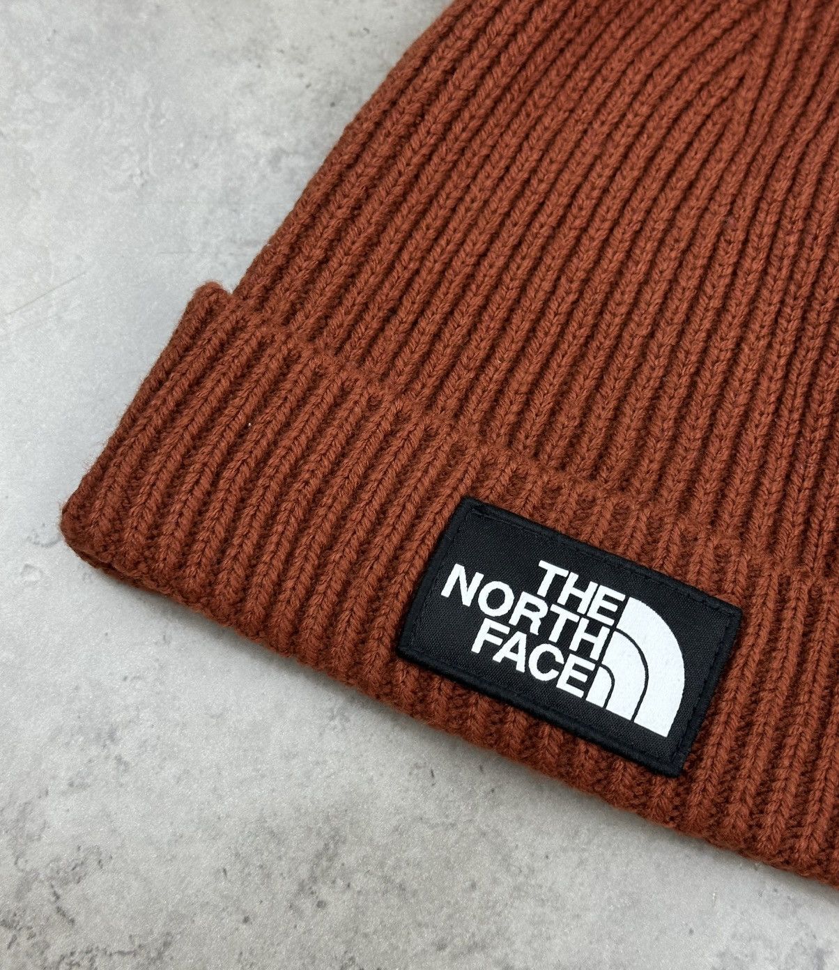 The North Face The North Face Ribbed Knit Beanie Hat Burnt Orange Pom Pom Size ONE SIZE - 4 Thumbnail