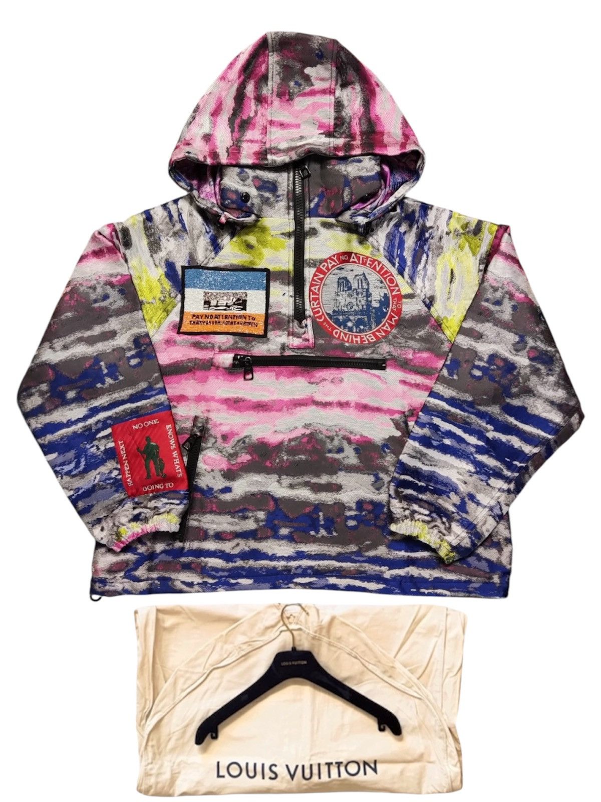 Louis Vuitton Louis Vuitton 48 Virgil Abloh's Patchwork Hoodie Jacket Size US M / EU 48-50 / 2 - 1 Thumbnail