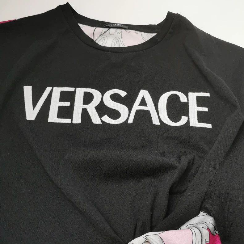 Versace Versace Cotton monogram logo crew neck dress Size XS / US 0-2 / IT 36-38 - 3 Thumbnail