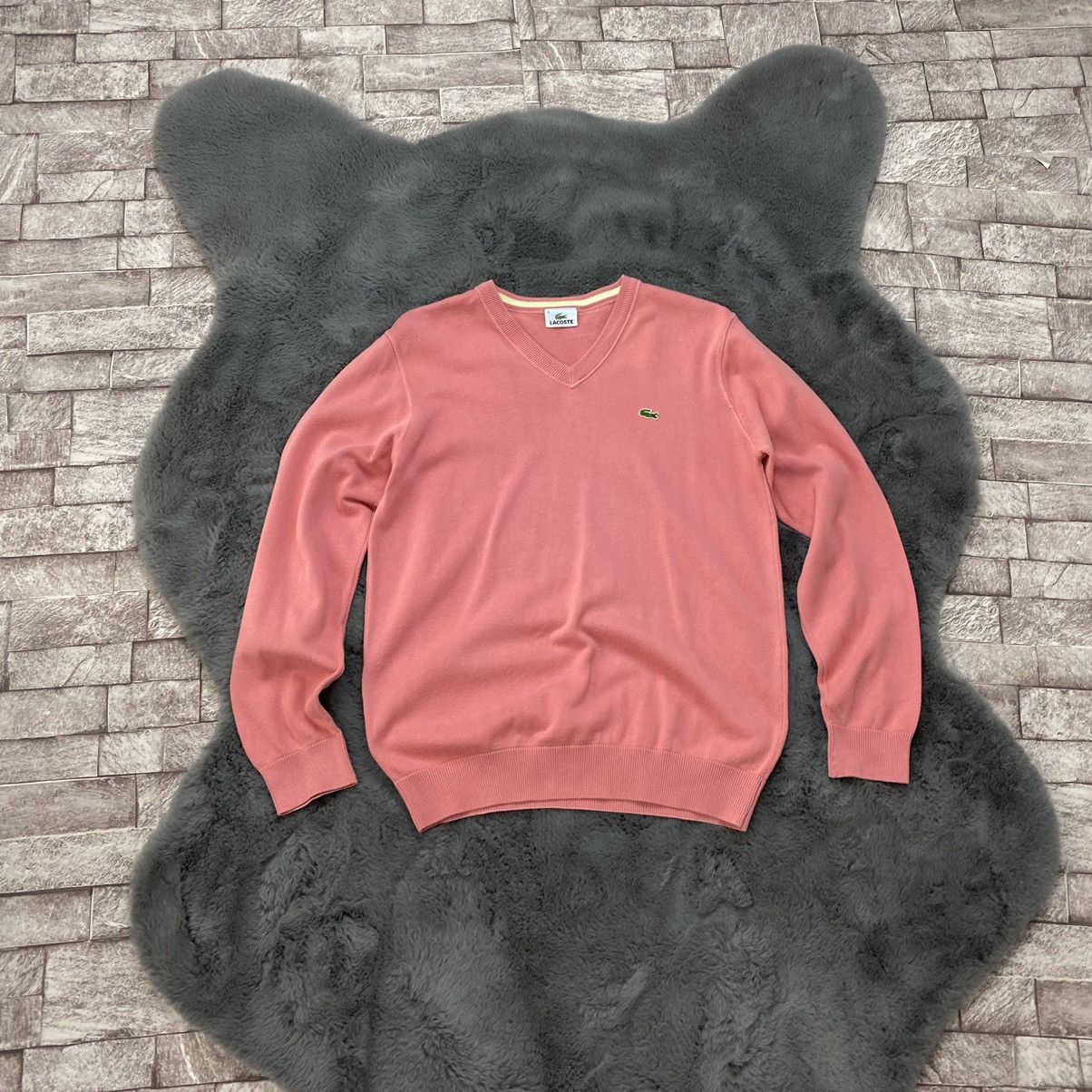 Lacoste × Vintage *90's Rare! Vintage Lacoste Cardigan Sweater Vneck Knit Size US M / EU 48-50 / 2 - 5 Thumbnail