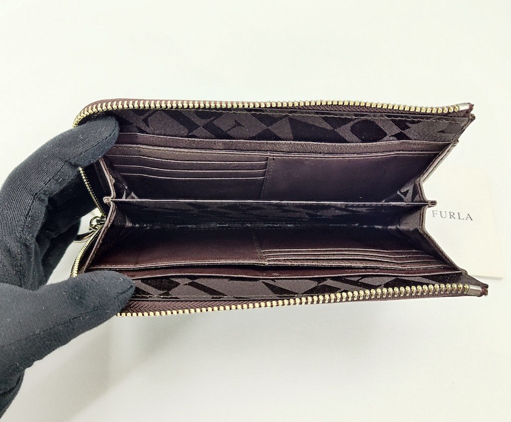 Furla FURLA zip around crocs leather embossed Size ONE SIZE - 3 Thumbnail