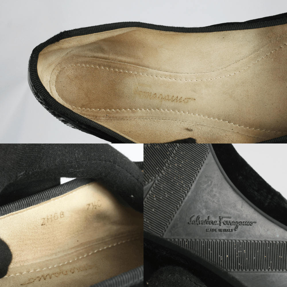 Salvatore Ferragamo 00S Velour Patent Leather Ballet Shoes Size US 7.5 / IT 37.5 - 9 Thumbnail