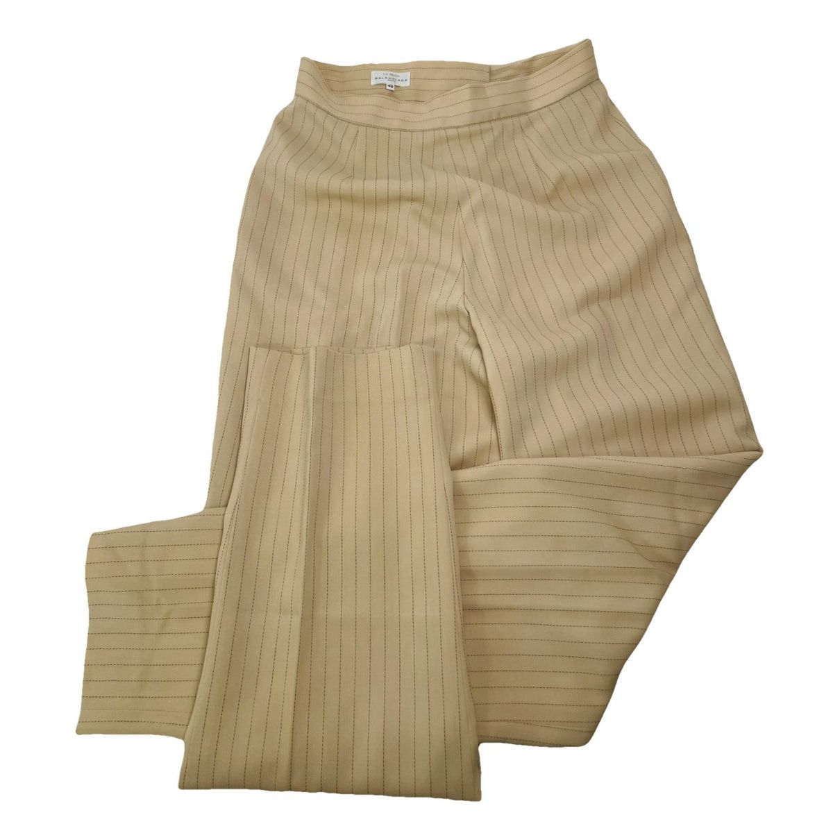 Balenciaga Beige Wool Trouser Size 34" / US 12 / IT 48 - 1 Thumbnail