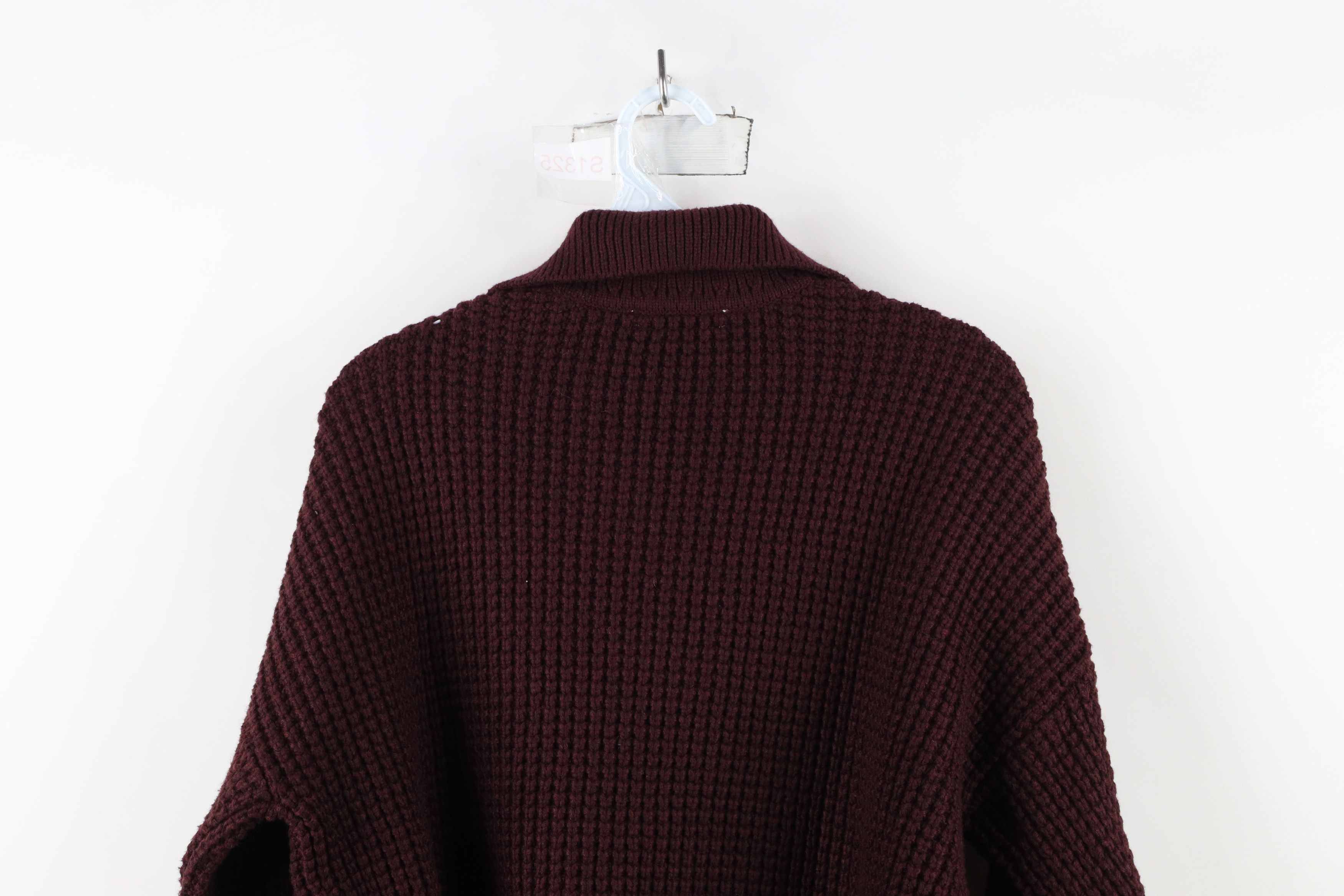 Madewell × Vintage Madewell Textured Thermal Merino Wool Knit Collared Sweater Size M / US 6-8 / IT 42-44 - 8 Thumbnail
