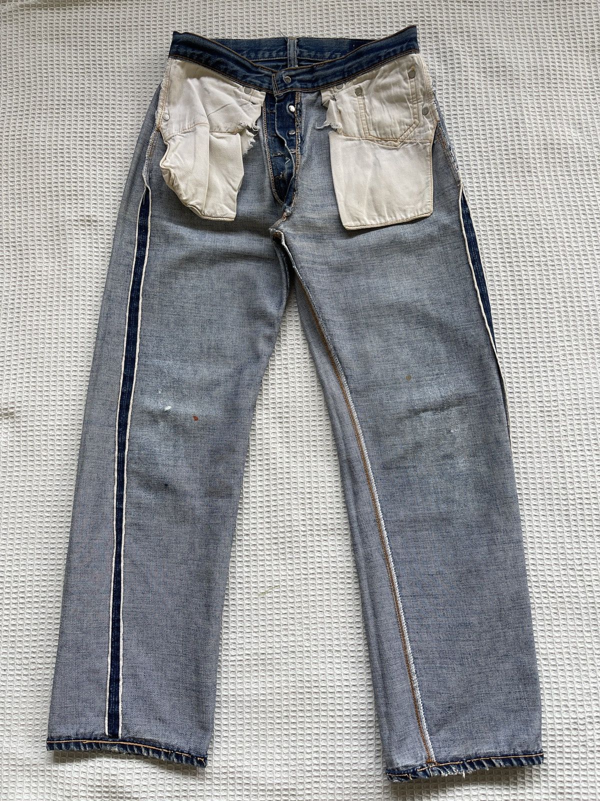 Levi's True Vintage🔥60s Levis 501 Big E Hidden Rivet Selvedge Jeans Size US 30 / EU 46 - 20 Thumbnail