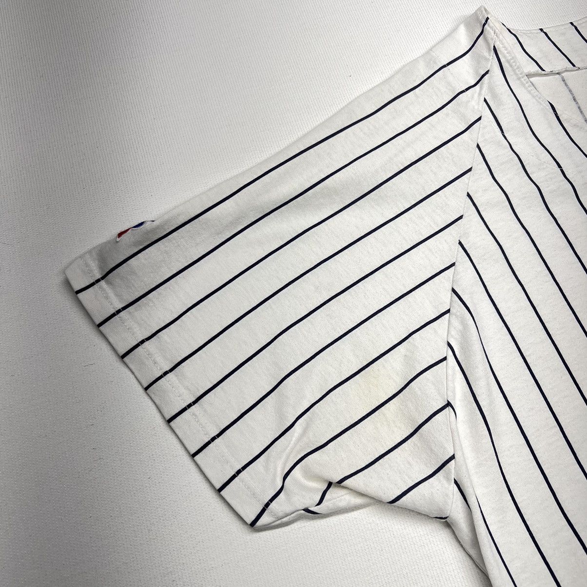 New York Yankees × Vintage VTG Russell Yankees Jersey White Pinstripe Blank Athletic Size US XL / EU 56 / 4 - 3 Thumbnail