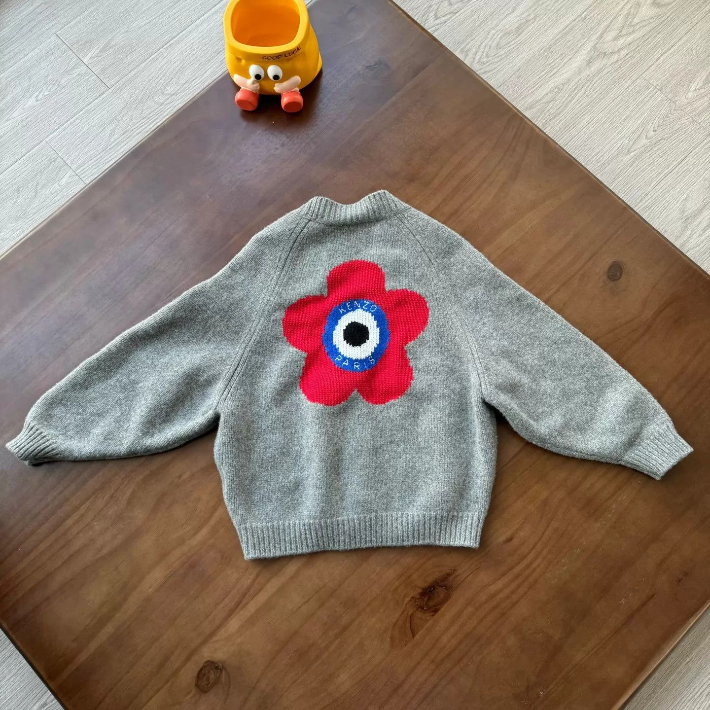 Kenzo KENZO Embroidered Crabapple Wool Cardigan Size L Size L / US 10 / IT 46 - 2 Thumbnail