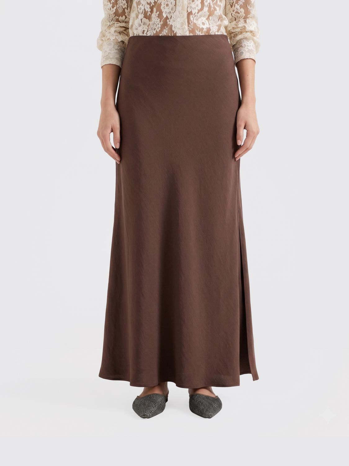 Brunello Cucinelli Brunello Cucinelli Skirt Woman Cocoa Size 30" / US 8 / IT 44 - 1 Thumbnail