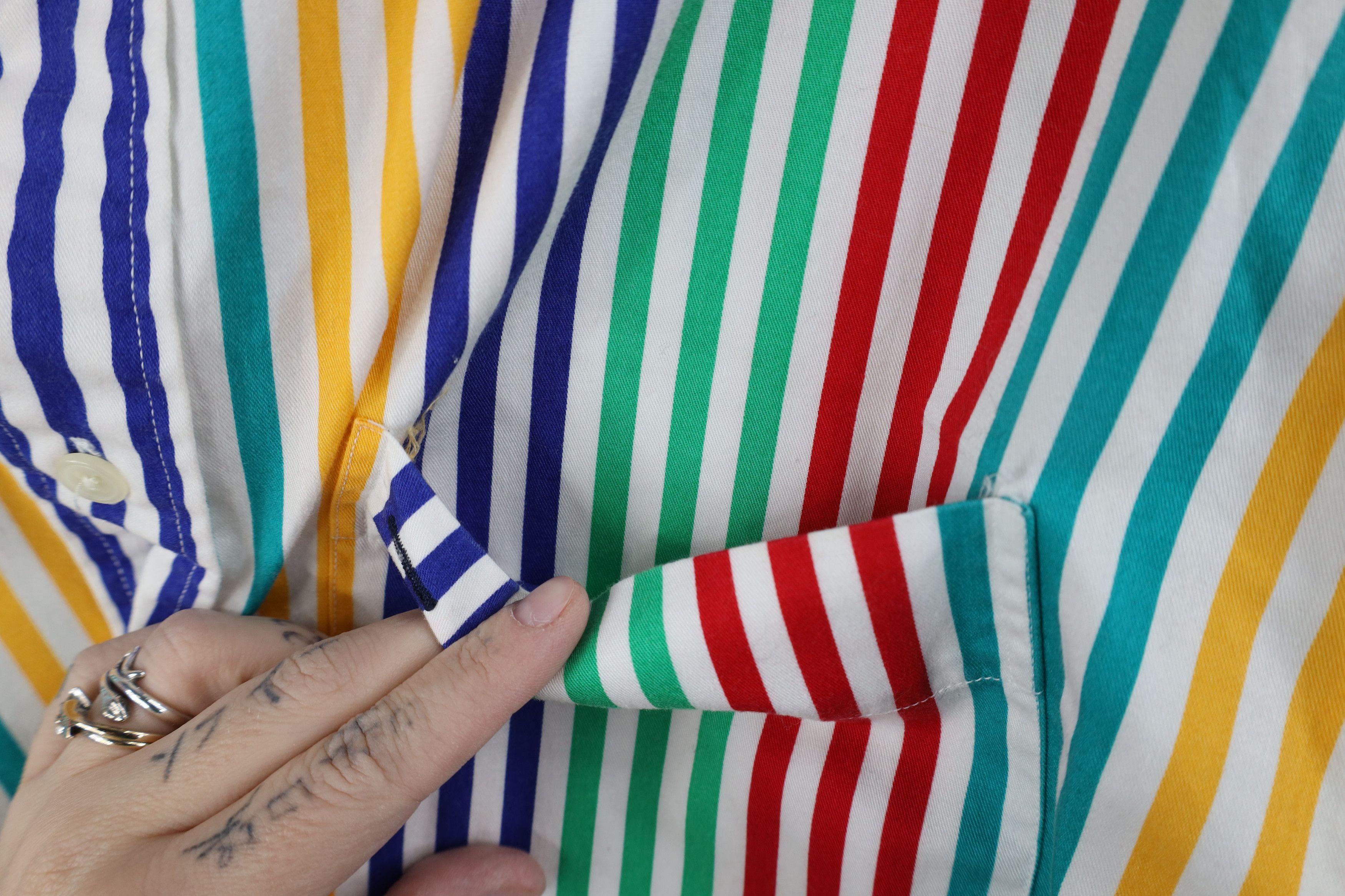 Vintage Vintage 90s Streetwear Baggy Fit Collared Button Shirt Size US L / EU 52-54 / 3 - 4 Thumbnail