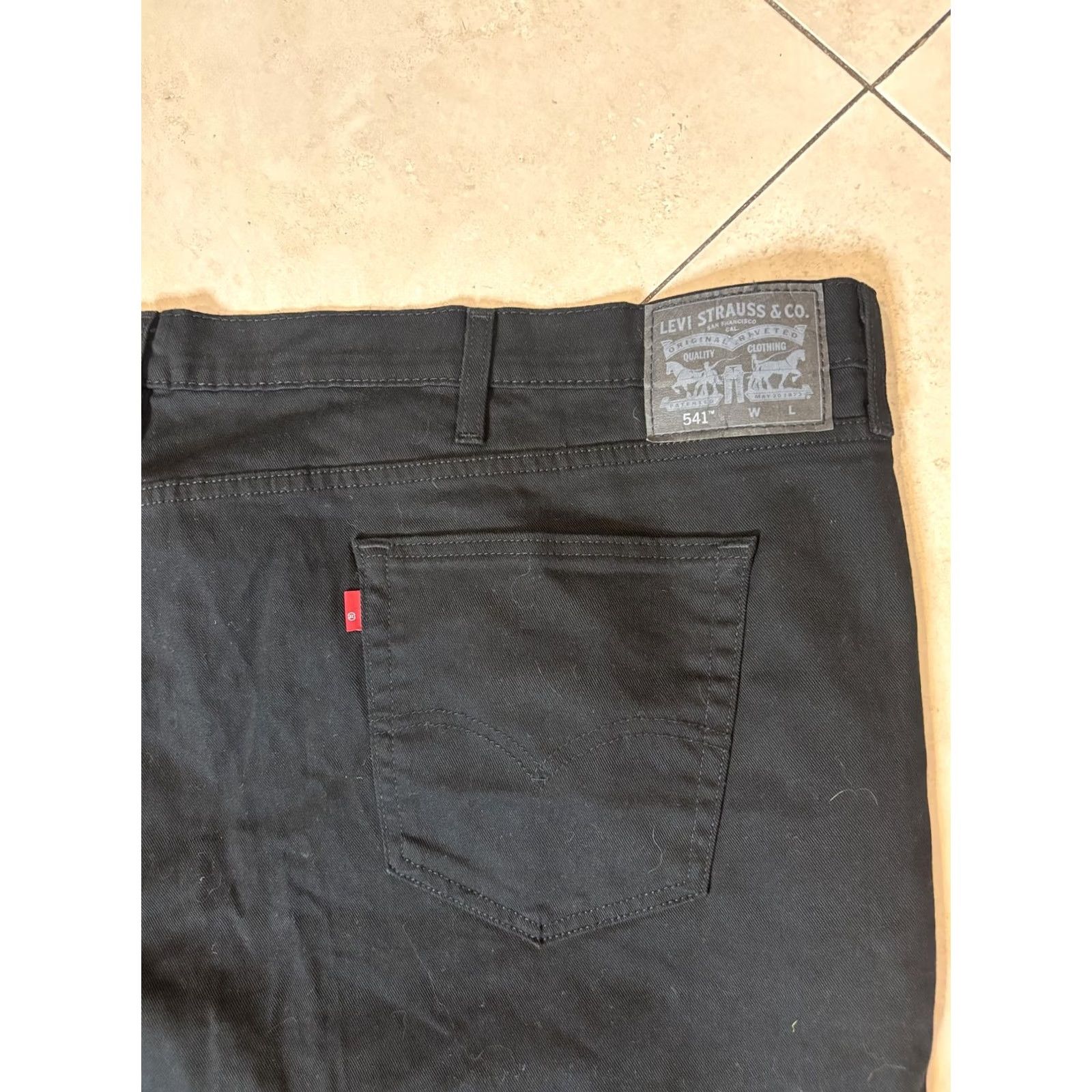 Levi's Levi's 541 Jeans Mens 58x30 Black High Rise Tapered Fit Big & Tall Denim Pants 5-Pocket Design Size US 42 / EU 58 - 2 Thumbnail