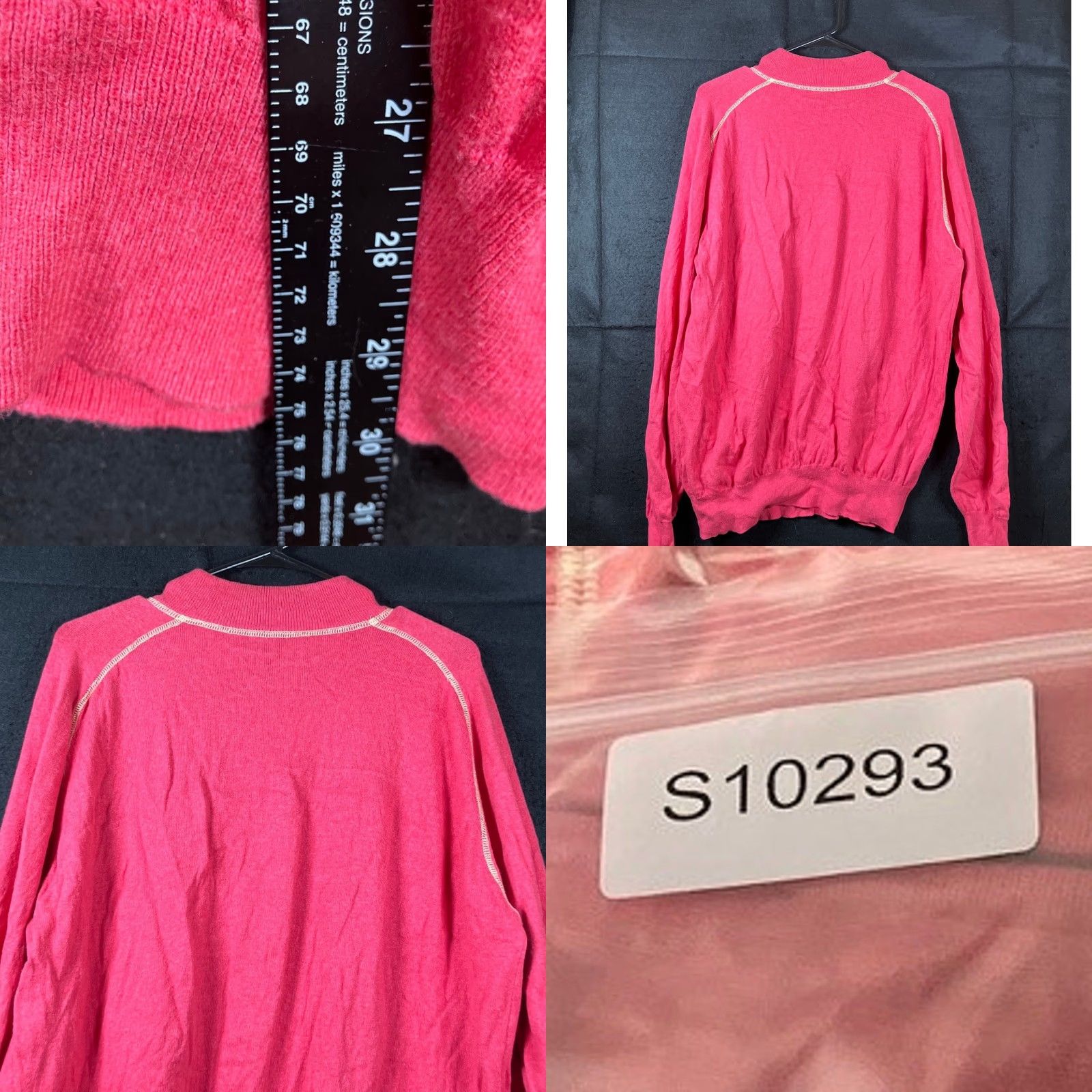 Peter Millar Peter Millar Sweatshirt Men Pink Beige 1/4 Zip Pullover Cashmere Blend XL Pullover Knit Sweater Solid V-Neck Size US XL / EU 56 / 4 - 8 Thumbnail