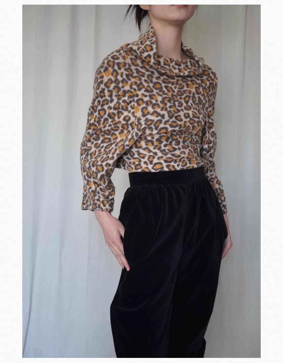 Junya Watanabe Junya Watanabe 2004 Shoulder-Baring Leopard Print Teddy Top Size S / US 4 / IT 40 - 1 Thumbnail