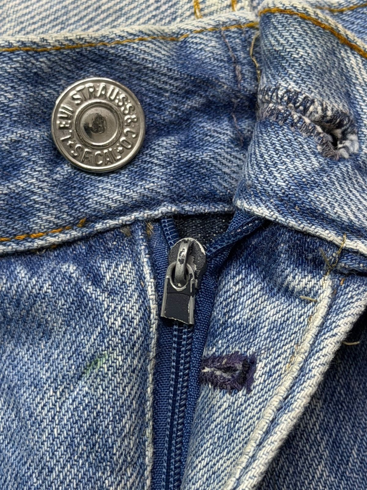 Levi's Vintage 90s Levis 501 Made in USA 555 Classic Straight Denim Size US 37 - 8 Thumbnail