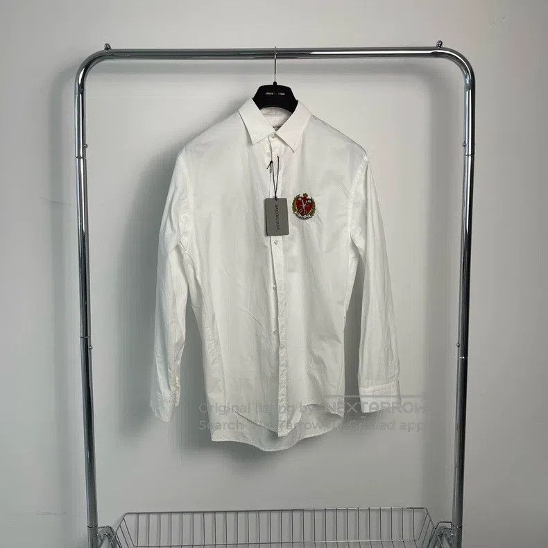 Balenciaga Balenciaga Scissors wheat ear embroidered white shirt Size XS / US 0-2 / IT 36-38 - 1 Thumbnail