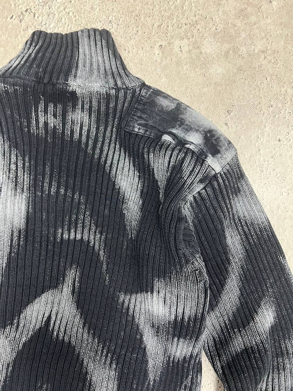 Japanese Brand Vintage Y2K Diesel Style Washed Grey 3/4 Zip Sweater Size US M / EU 48-50 / 2 - 7 Thumbnail