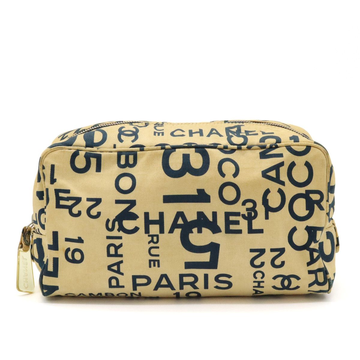 Chanel Chanel Chanel Canvas Bicy Line Multi Pouch Makeup Bag Canvas Vanity Bag in Good Condition Size ONE SIZE - 1 Thumbnail