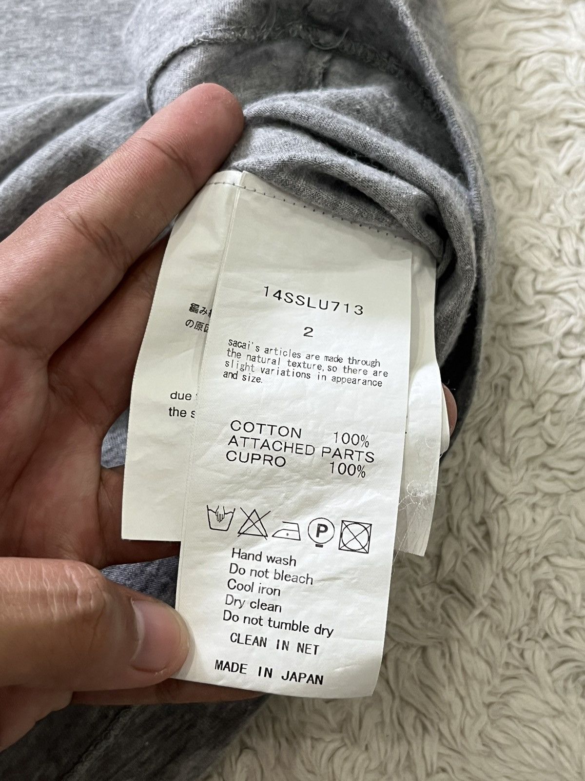 Sacai sacai luck sleeve switching gather pocket t-shirt Size XS / US 0-2 / IT 36-38 - 5 Thumbnail
