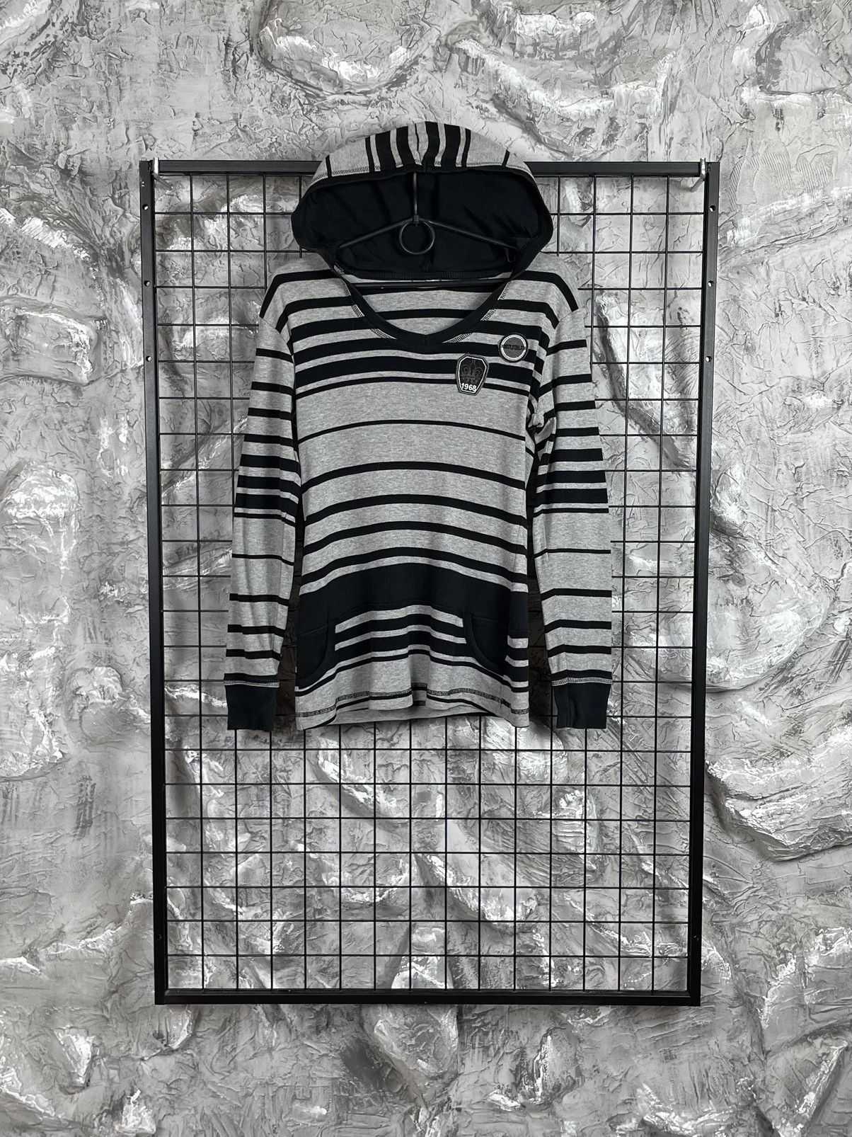 Beauty Beast Vintage Punk Emo Y2K Striped Hoodie Hysteric Glamour Style Size US S / EU 44-46 / 1 - 1 Thumbnail