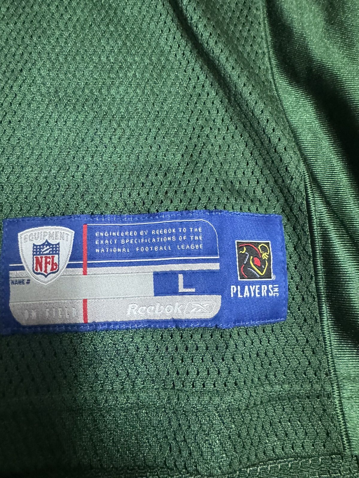 Reebok Brett Favre #4 Green Bay Packers NFL Equipment Home Jersey Size US L / EU 52-54 / 3 - 2 Thumbnail
